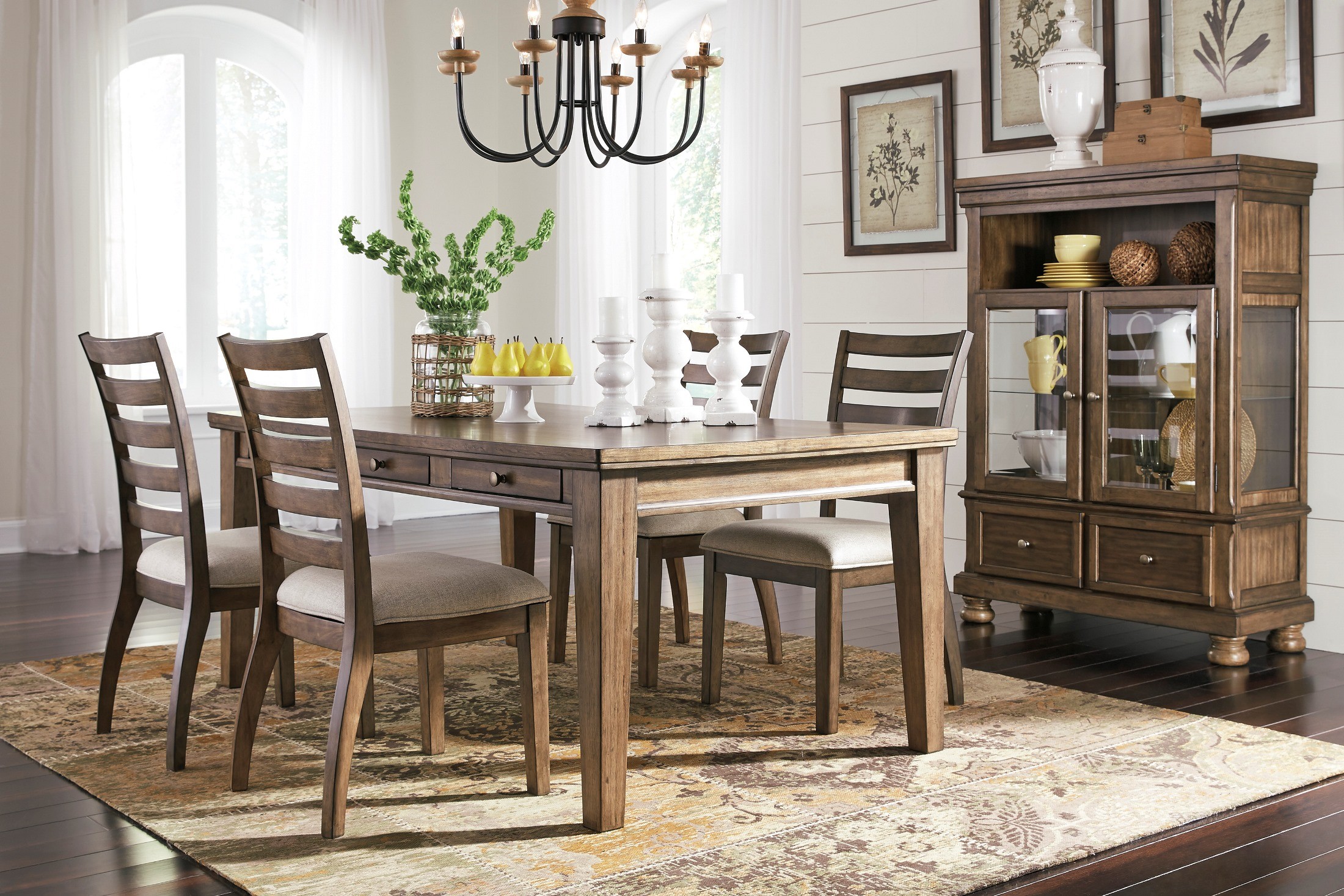 Flynnter Medium Brown Rectangular Dining Room Set from Ashley Coleman