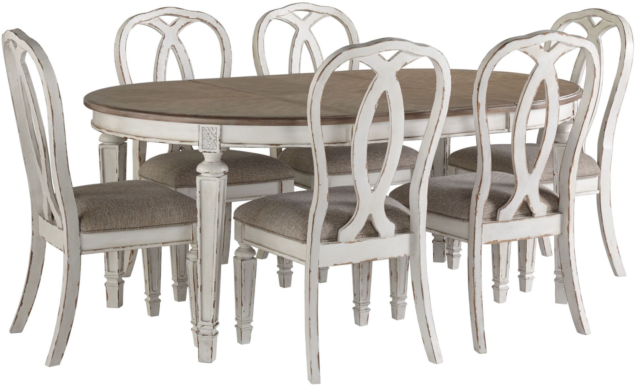 Realyn White Oval Extendable Dining Table From Ashley Realyn White Oval Extendable Dining Table From Ashley