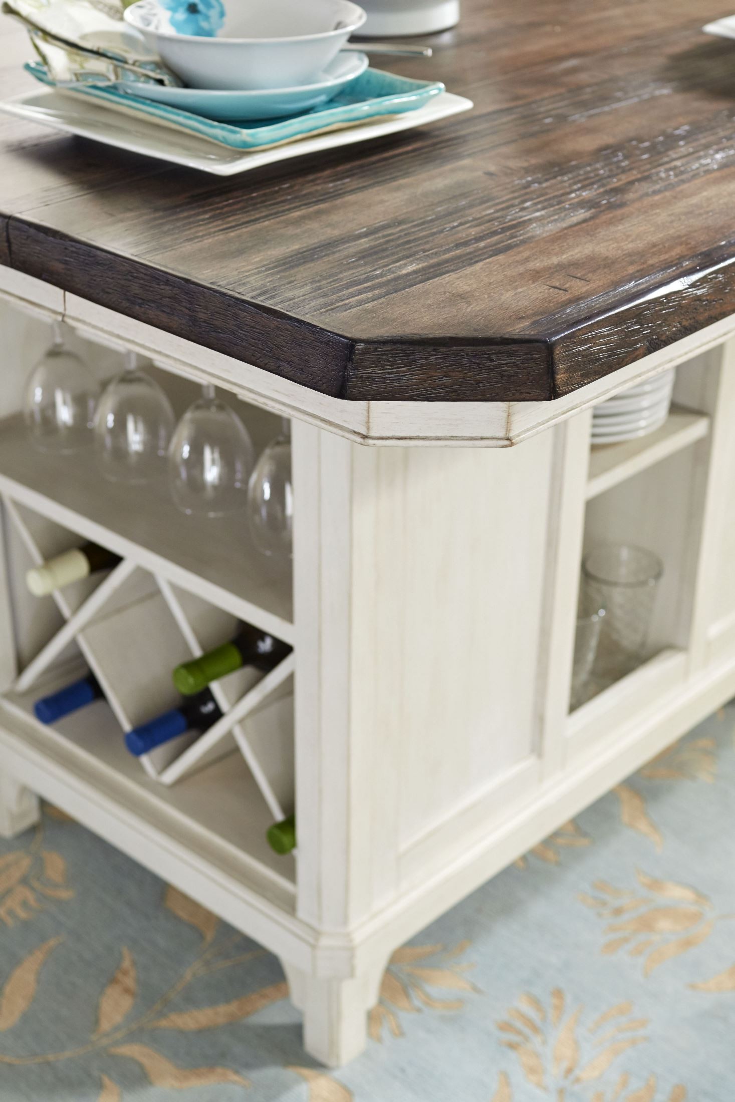 Mystic Cay Weathered Kitchen Island from Avalon Furniture Coleman Furniture