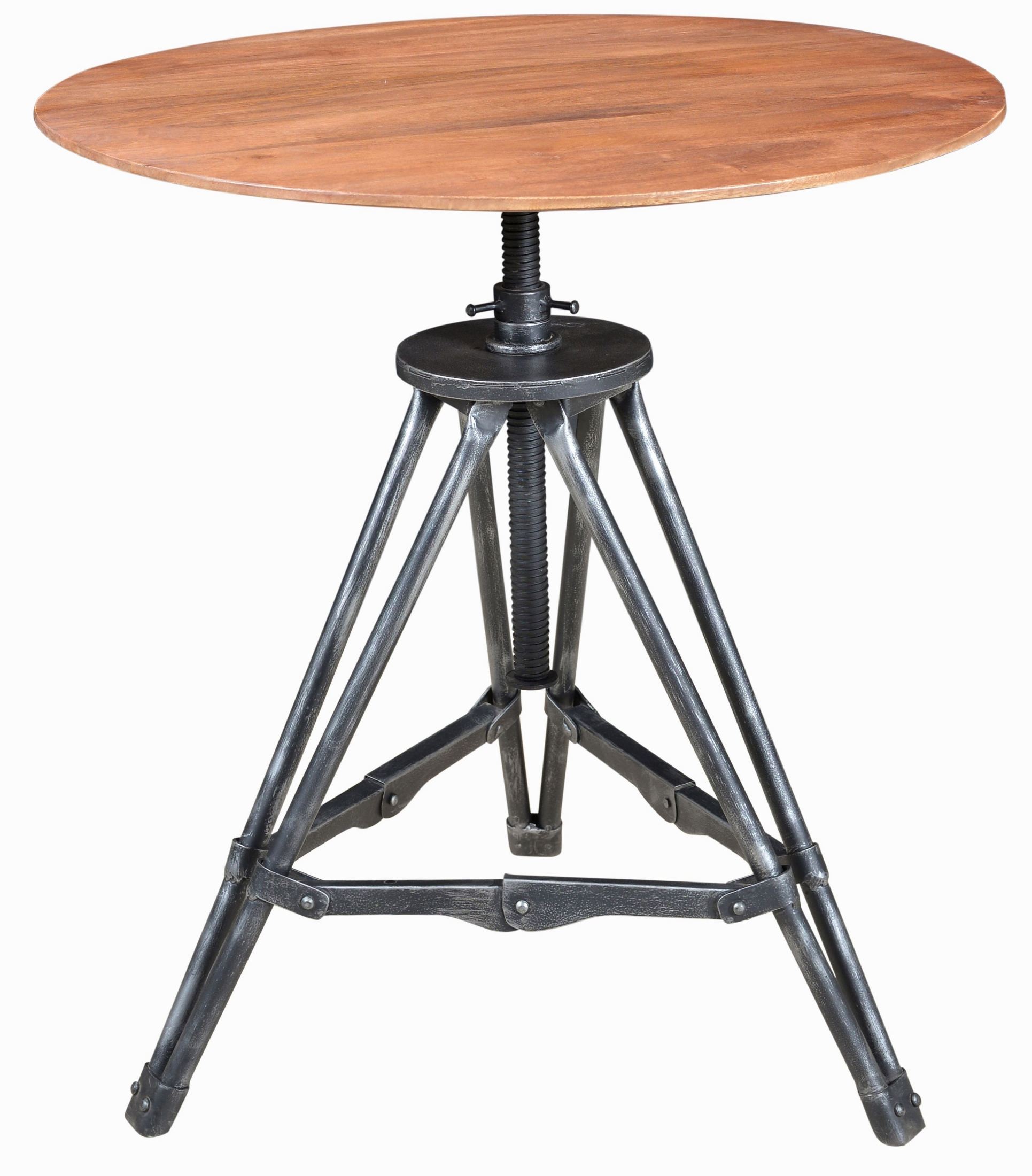 Cherry Metal & Wood Accent Table, DS-A176-852, Pulaski