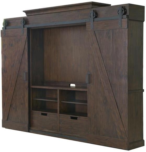 Tv stand entertainment furniture collections in styles ranging from modern, rustic, traditional, to mid century. Fraser Warm Rustic Pine Wood Entertainment Wall Unit from ...