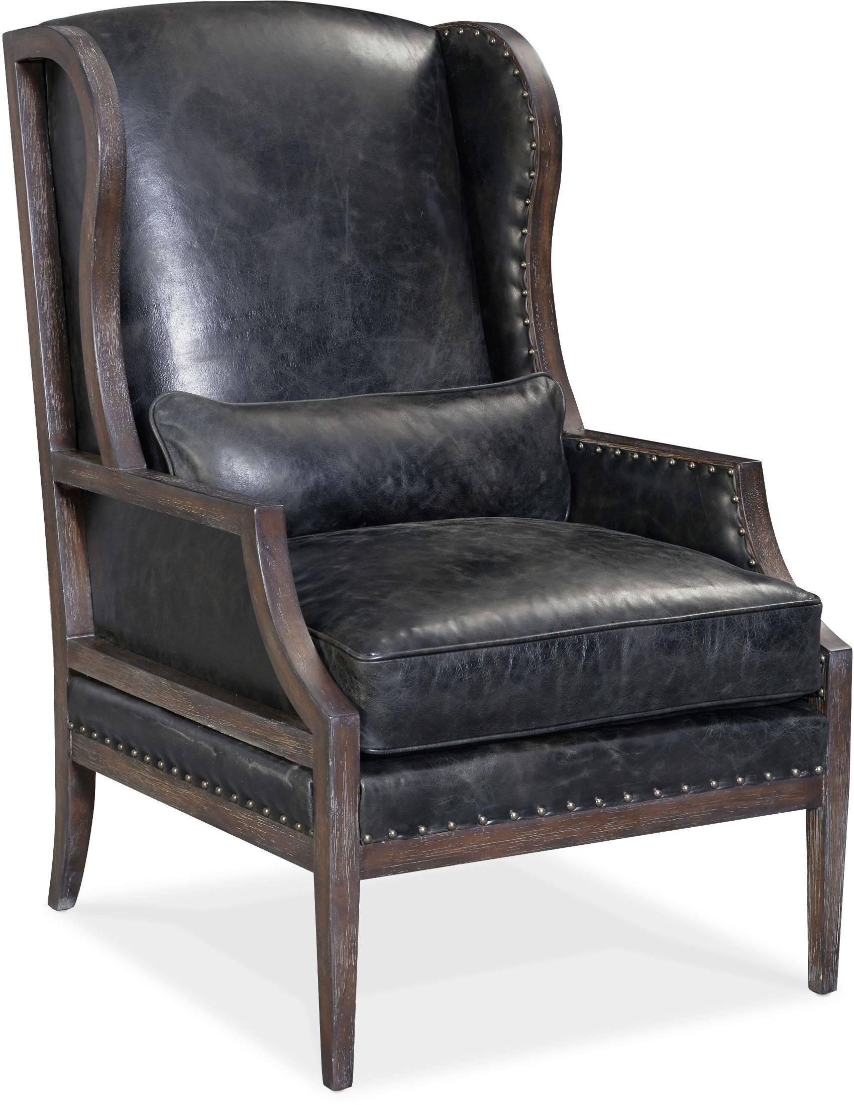 Laurel Black Leather Club Chair from Hooker Coleman Furniture