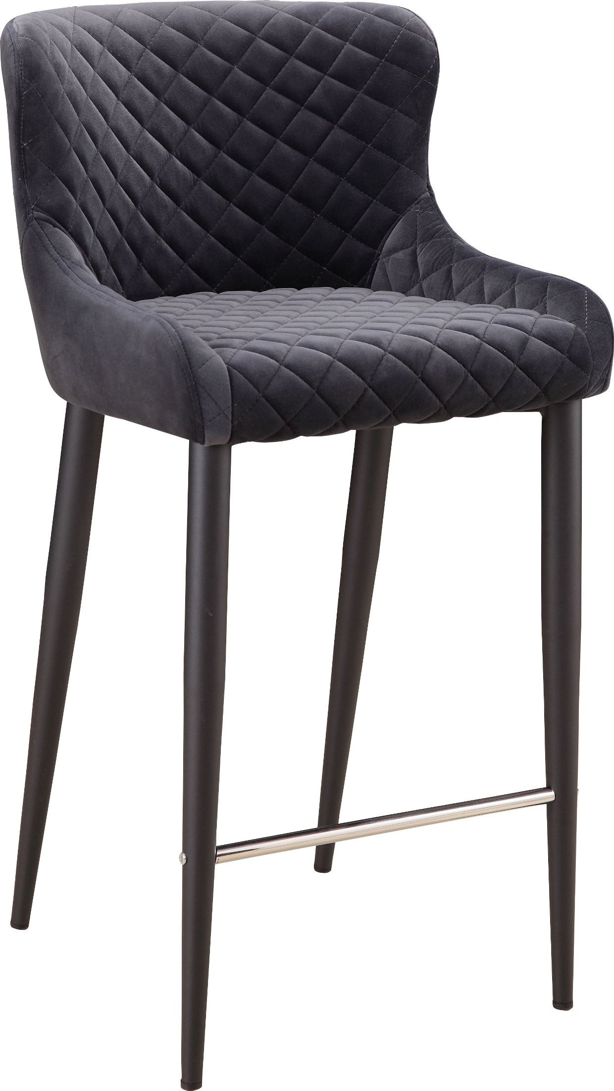 Etta Powder Coated Dark Grey Counter Stool from Moes Home Coleman