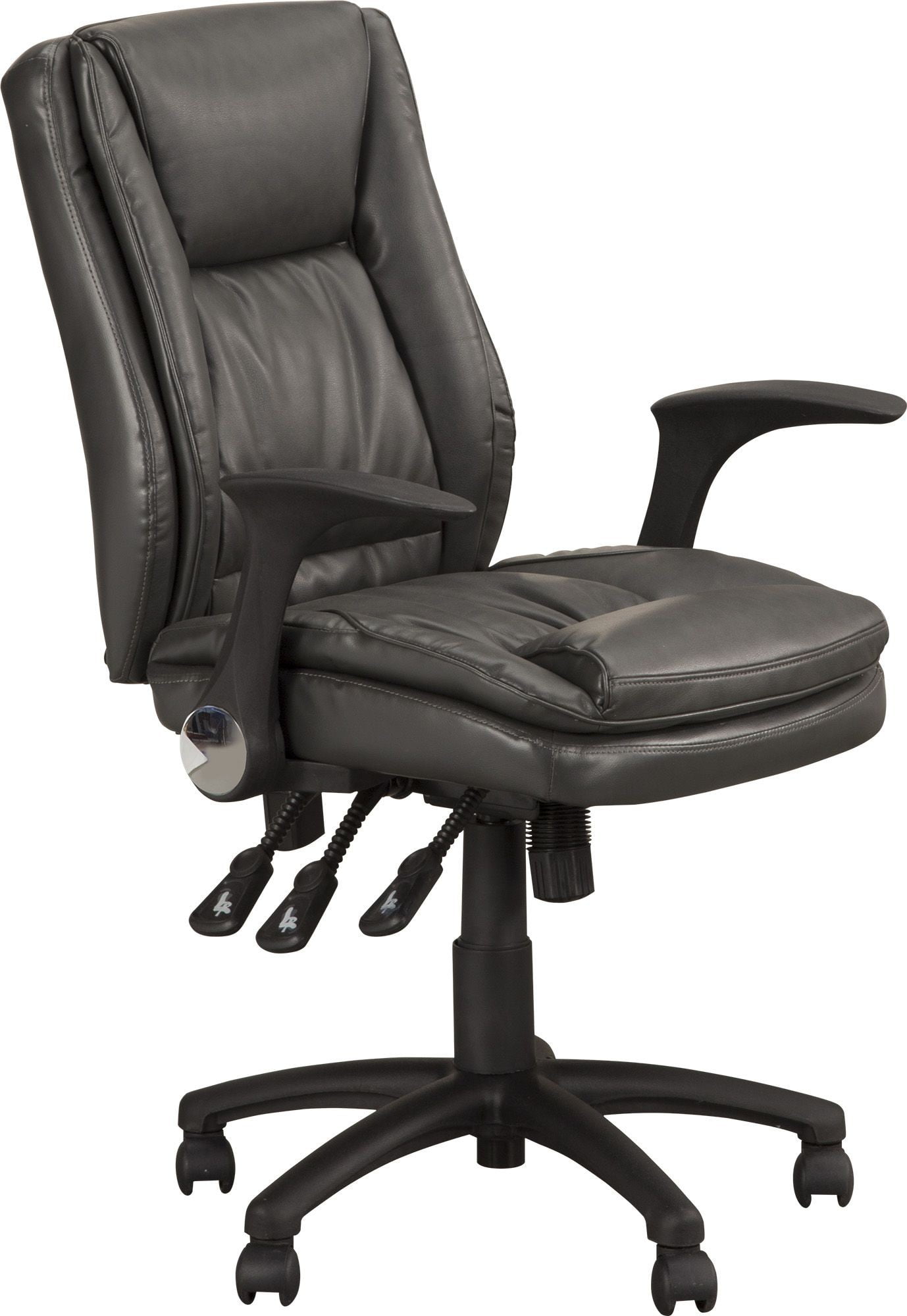 Fairview Home Grey Office Desk Bonded Leather Chair with ...