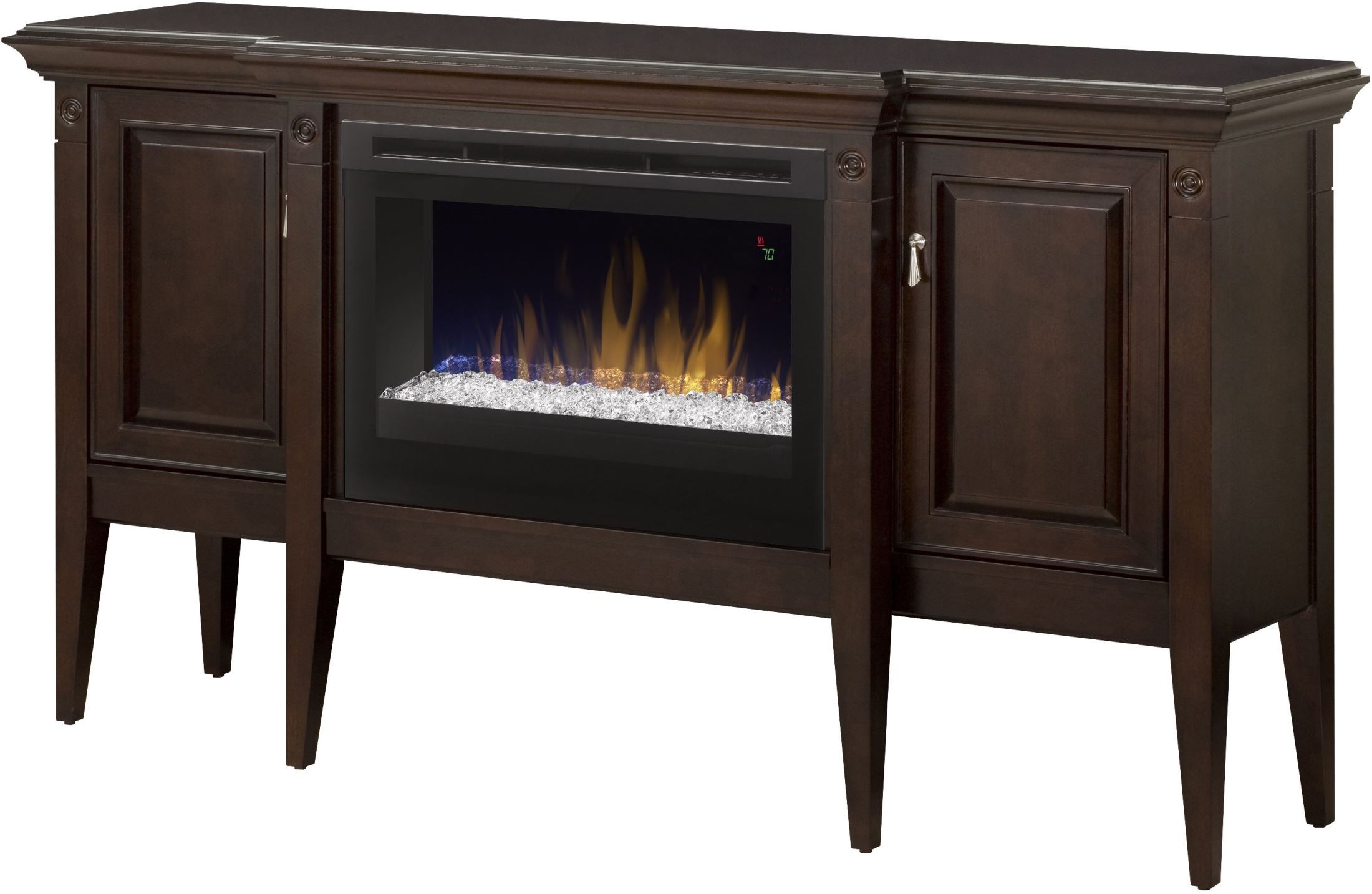 Upton Espresso Mantel Electric Fireplace With Acrylic Ember Bed from Dimplex Coleman