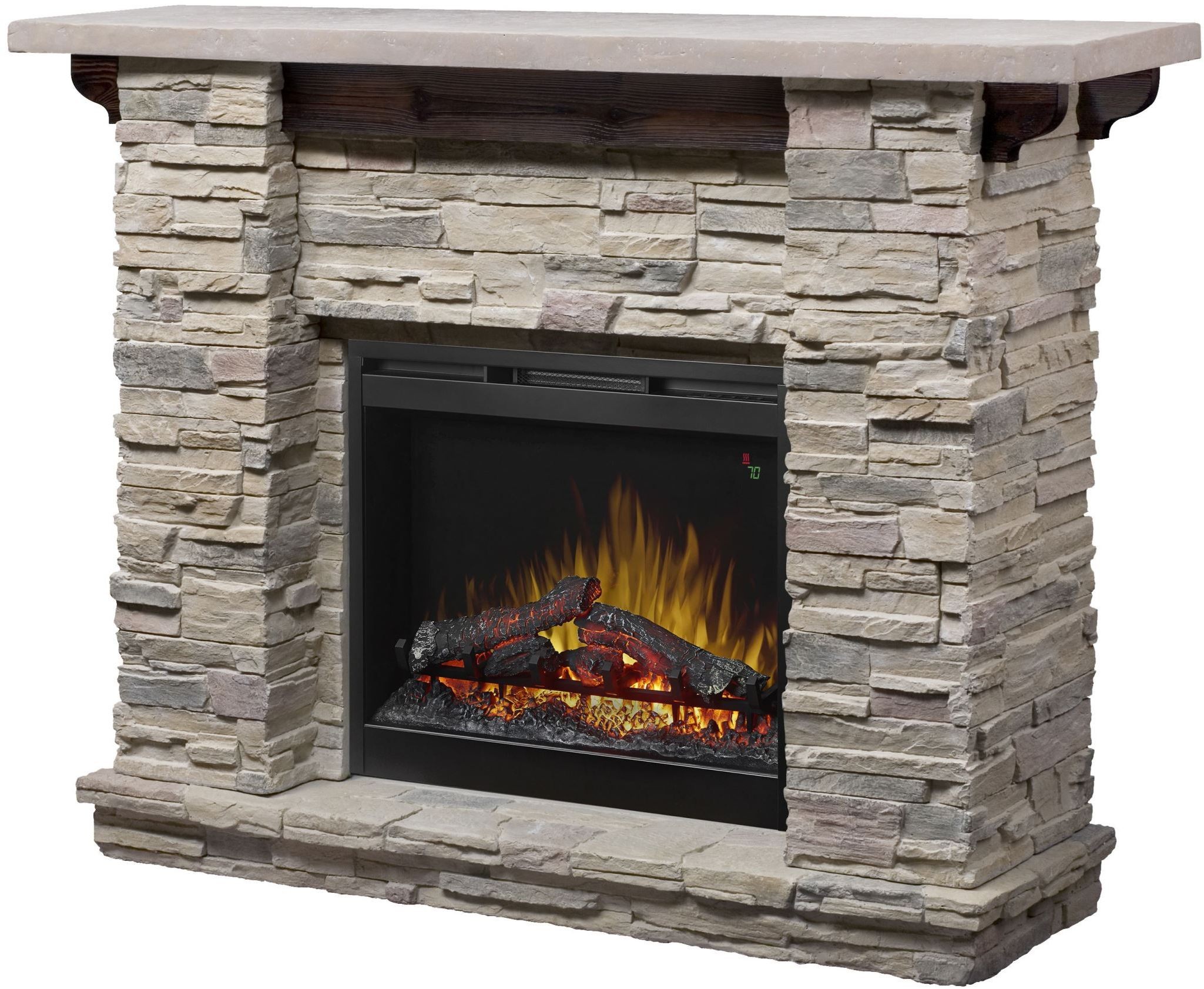 Featherston ManMade Stone Electric Fireplace Mantel from Dimplex