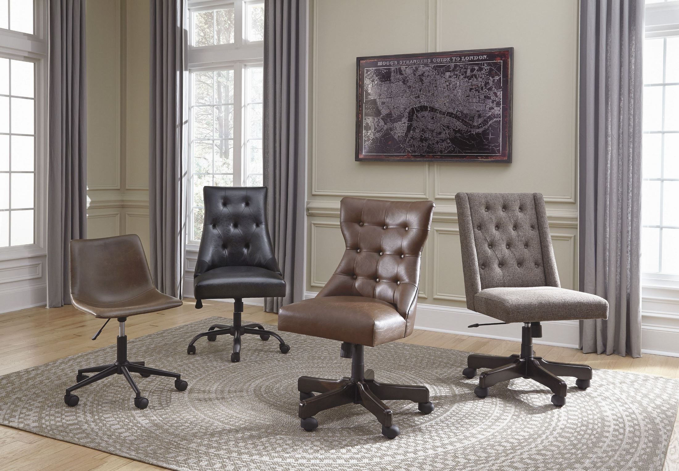 Brown Home Office Swivel Desk Chair from Ashley Coleman Furniture