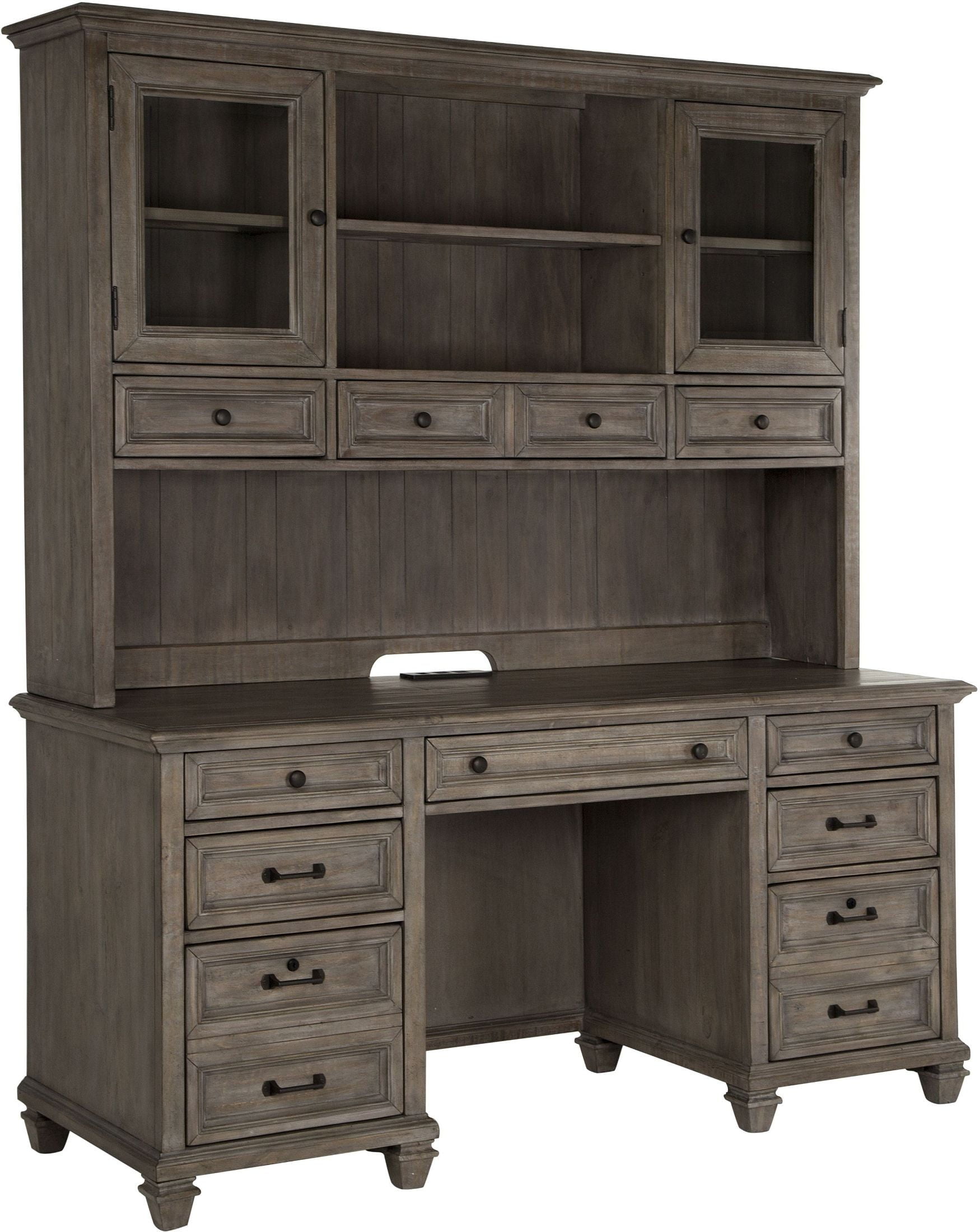 Lancaster Dove Tail Grey Credenza with Hutch from Magnussen Home