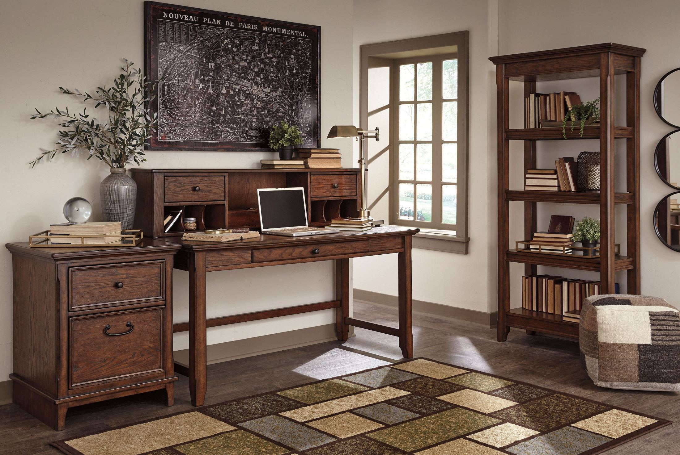 Woodboro Brown Desk With Hutch from Ashley Coleman Furniture