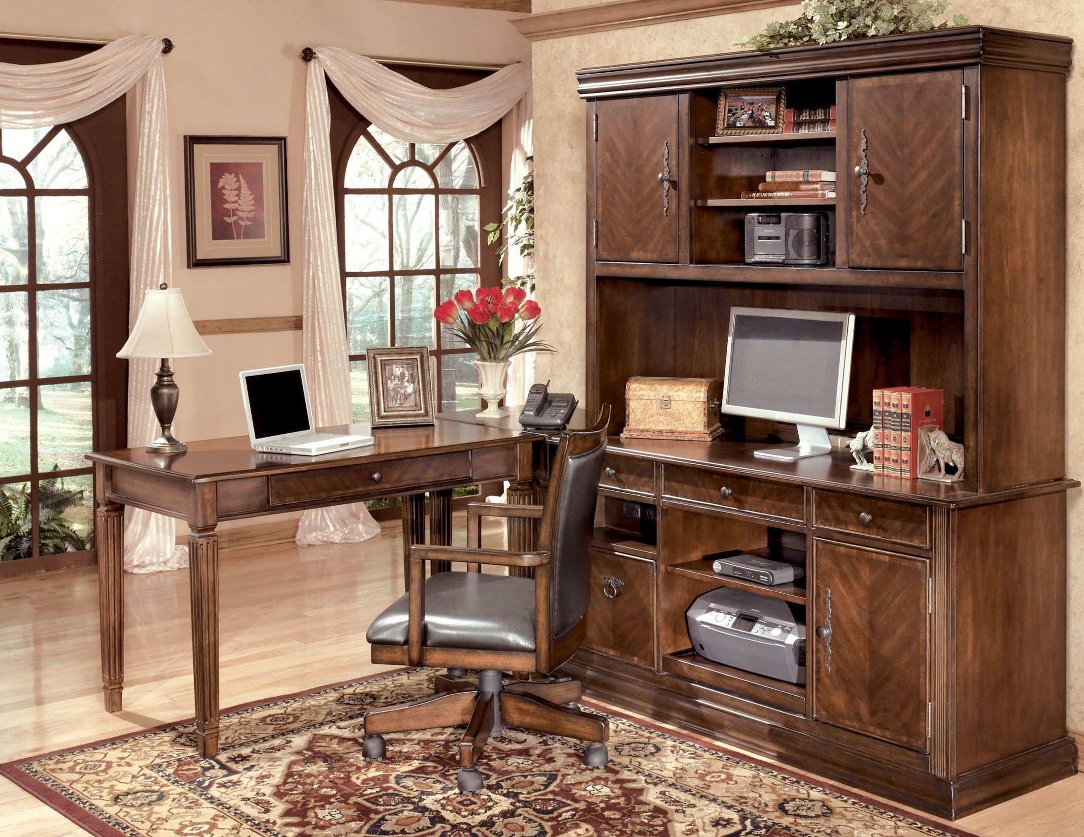 Hamlyn Home Medium Brown Office Set from Ashley (H527) Coleman Furniture