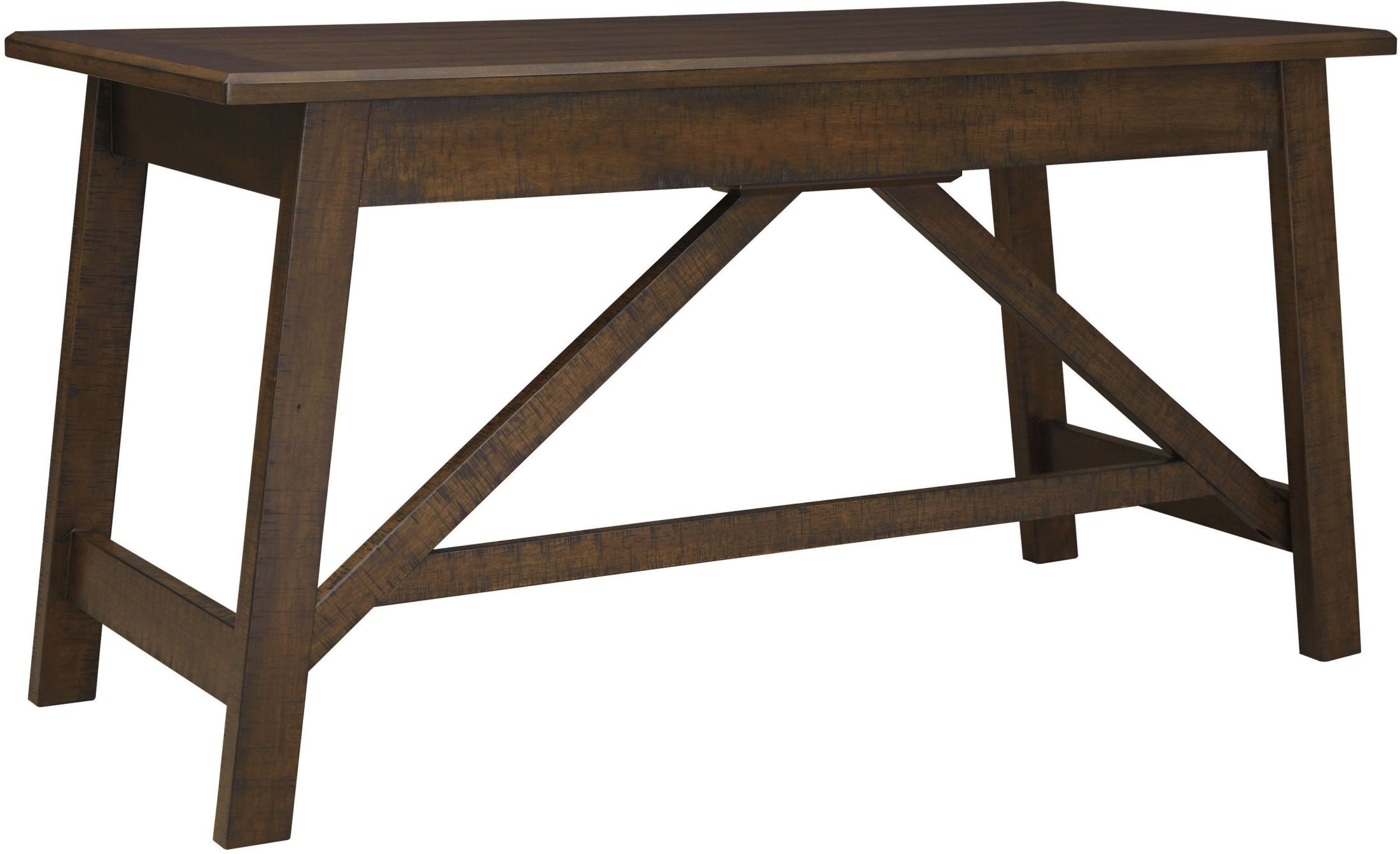 Baldridge Rustic Brown Home Office Large Leg Desk from Ashley Coleman