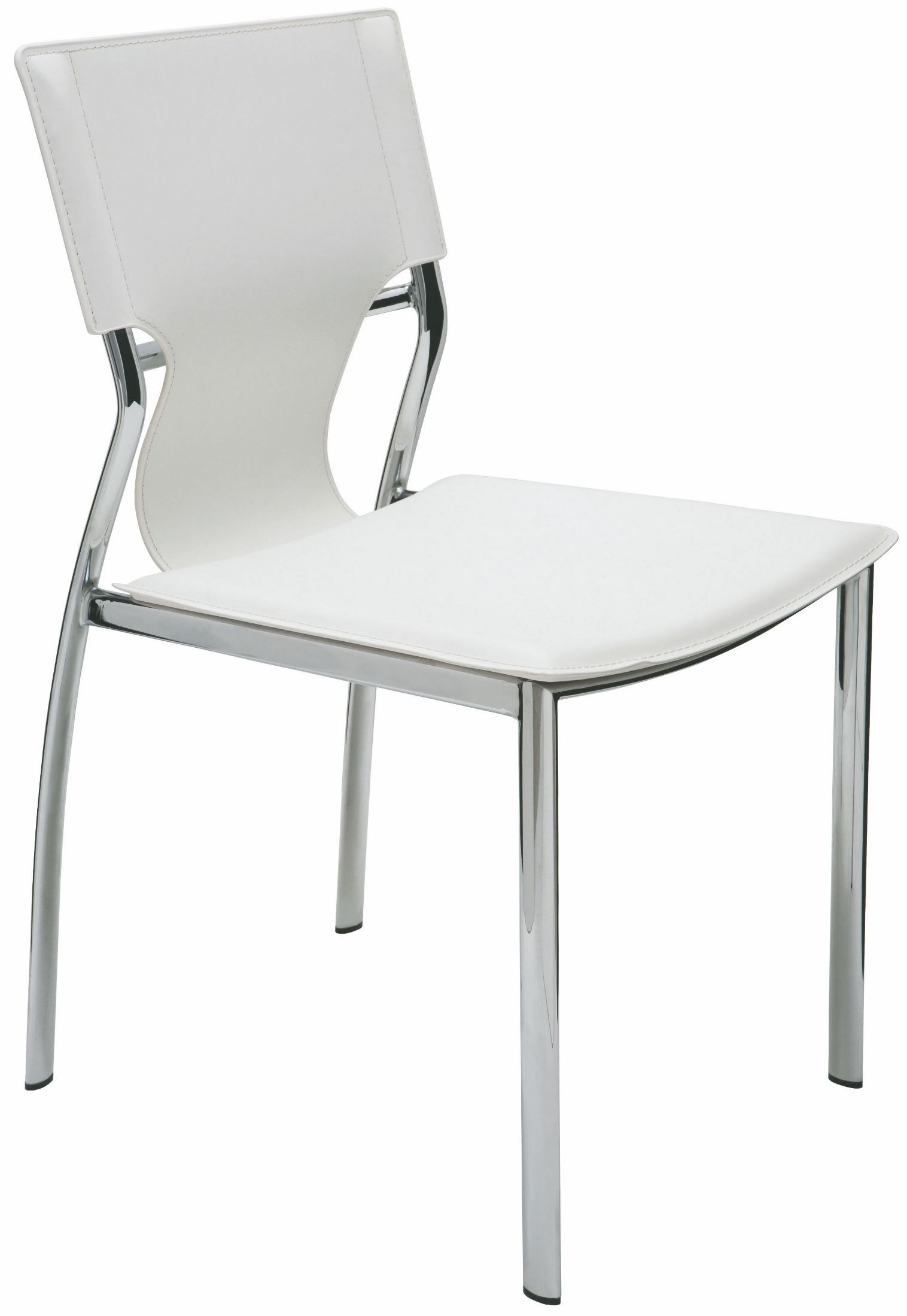 Lisbon White Leather Dining Chair from Nuevo Coleman Furniture