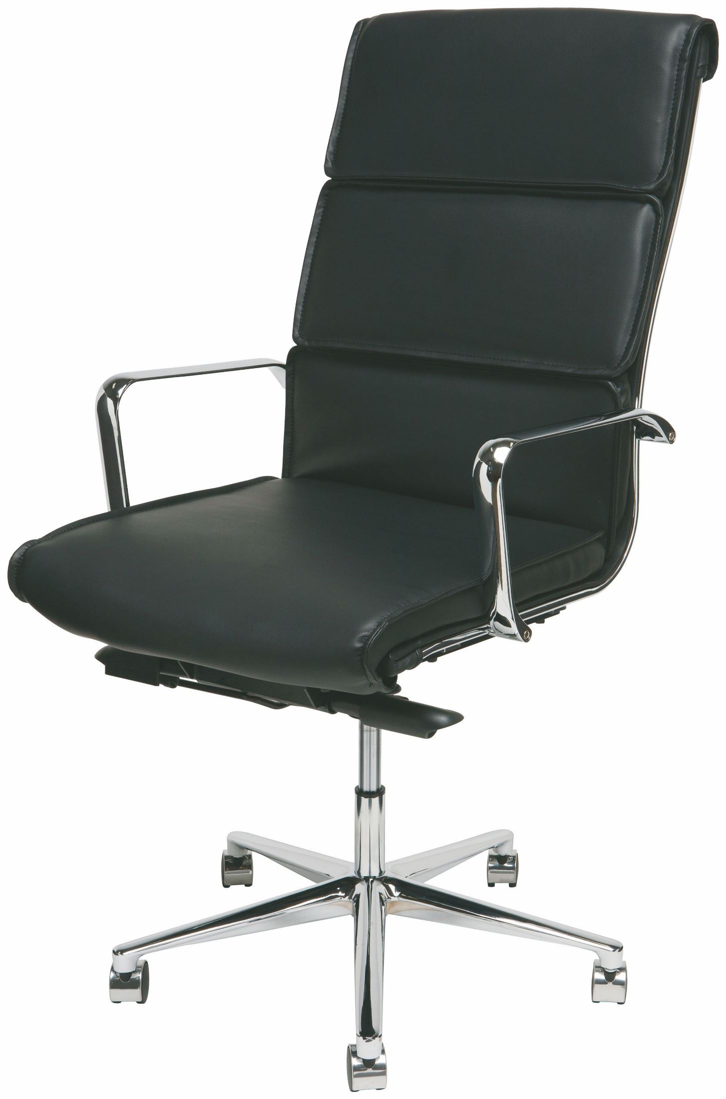 Lucia Black and Silver Metal High Back Office Chair from ...