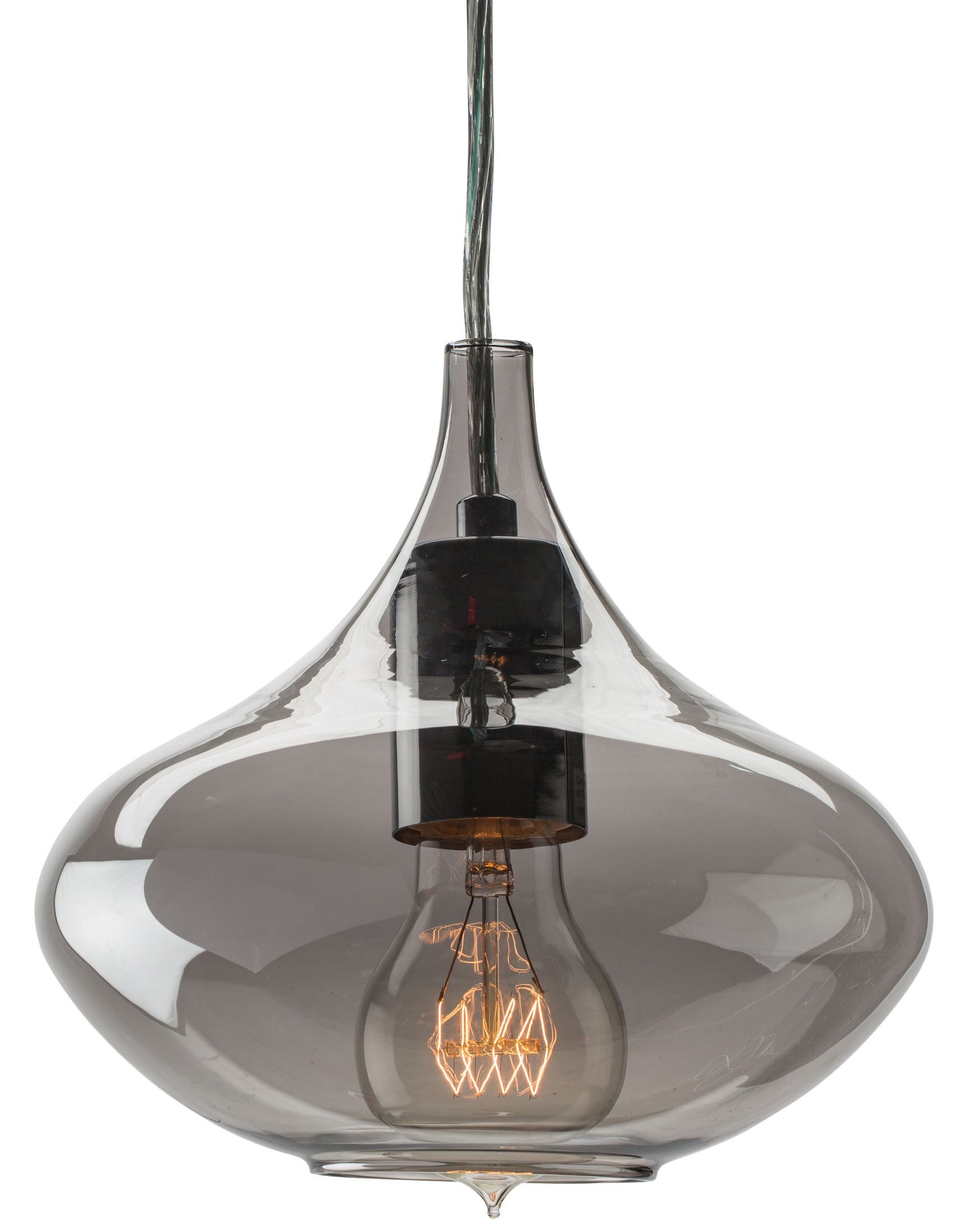 Jasper Smokey Grey Glass Pendant from Nuevo Coleman Furniture