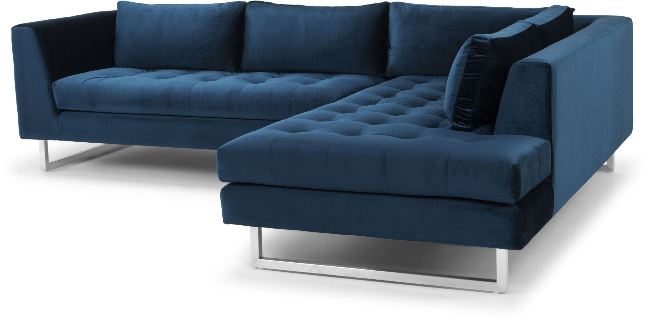 Janis Midnight Blue Fabric RAF Sectional Sofa from Nuevo Coleman