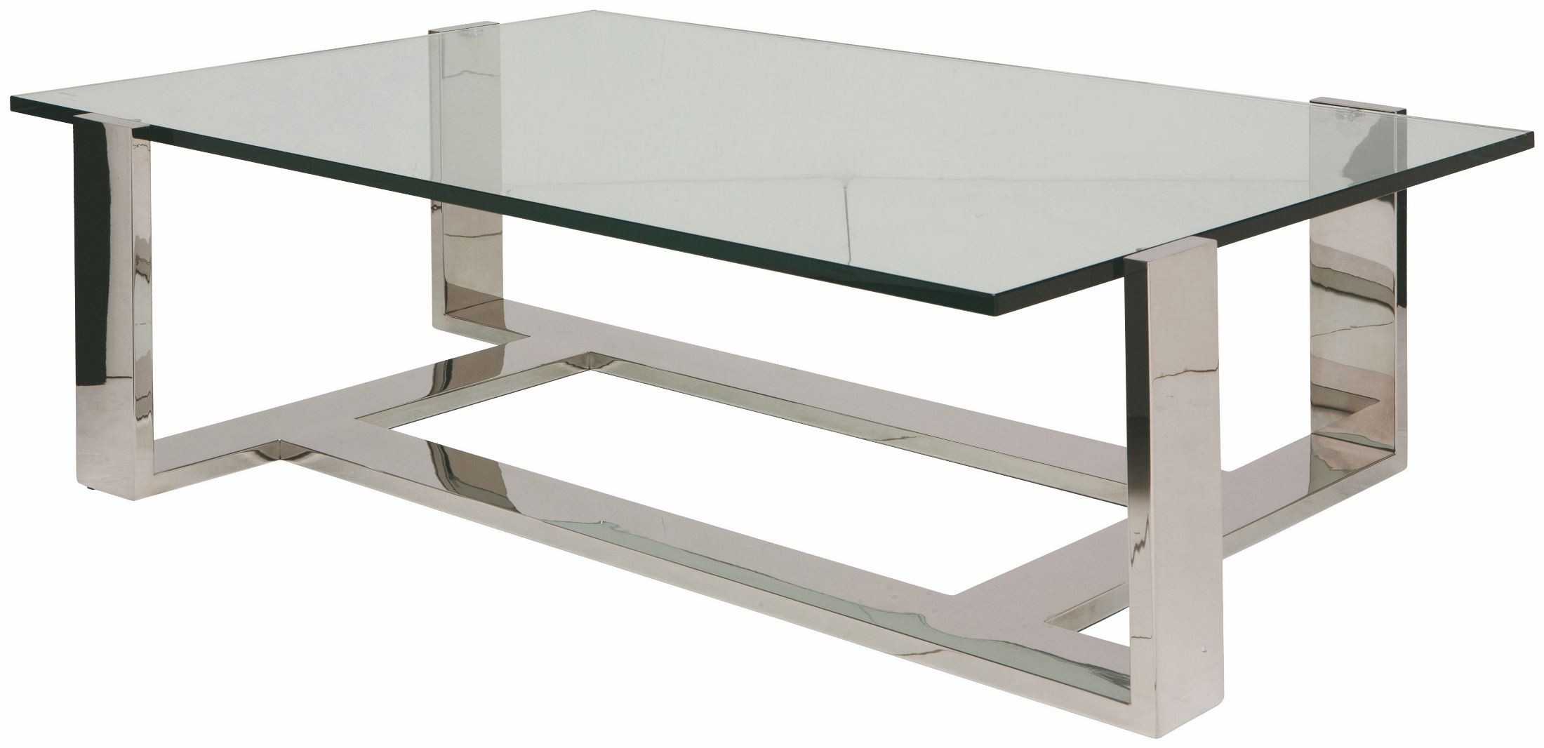 Flynn 48" Clear Glass Coffee Table from Nuevo Coleman Furniture