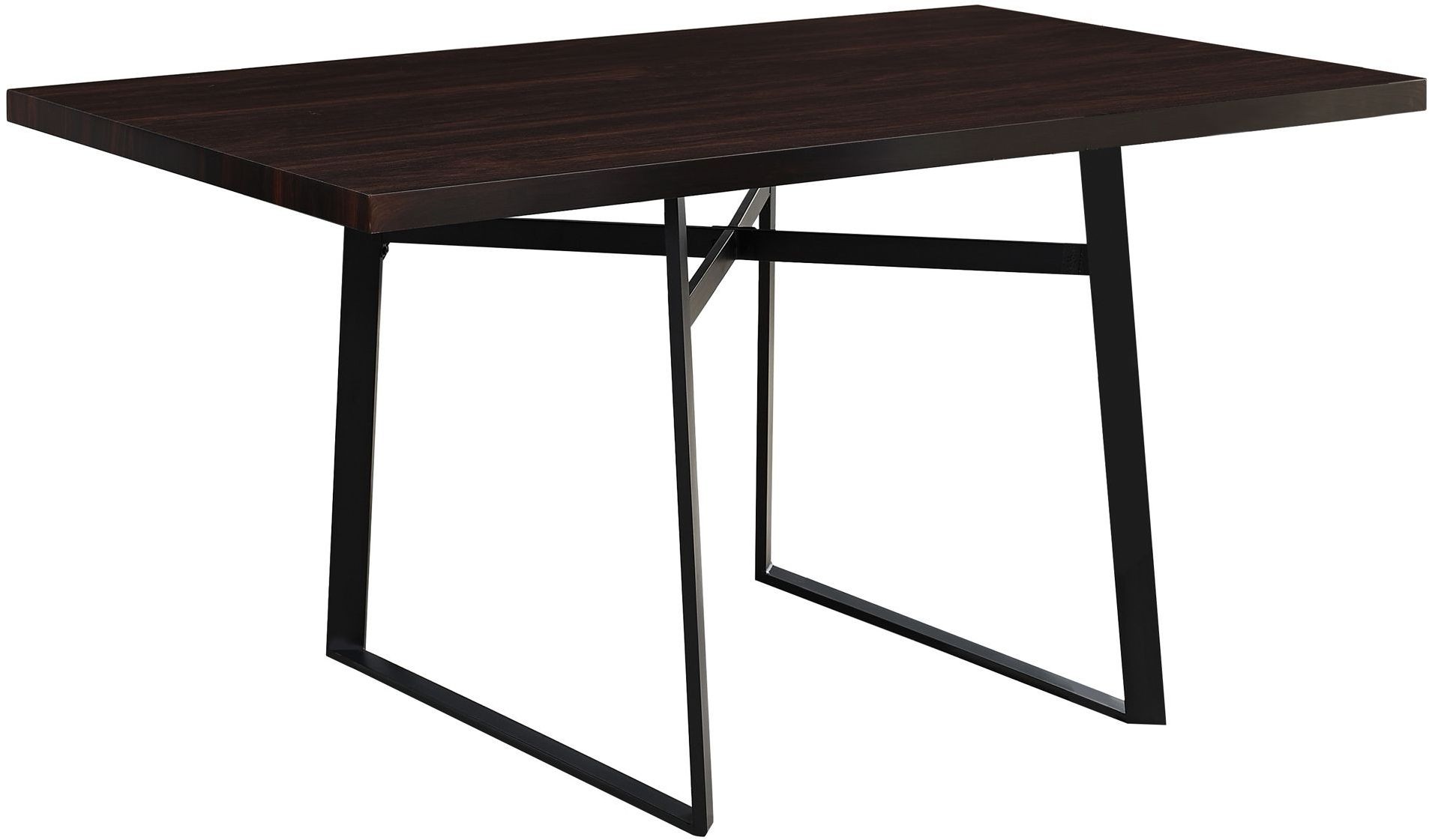 Cappuccino and Black Metal 60" Dining Table from Monarch ...