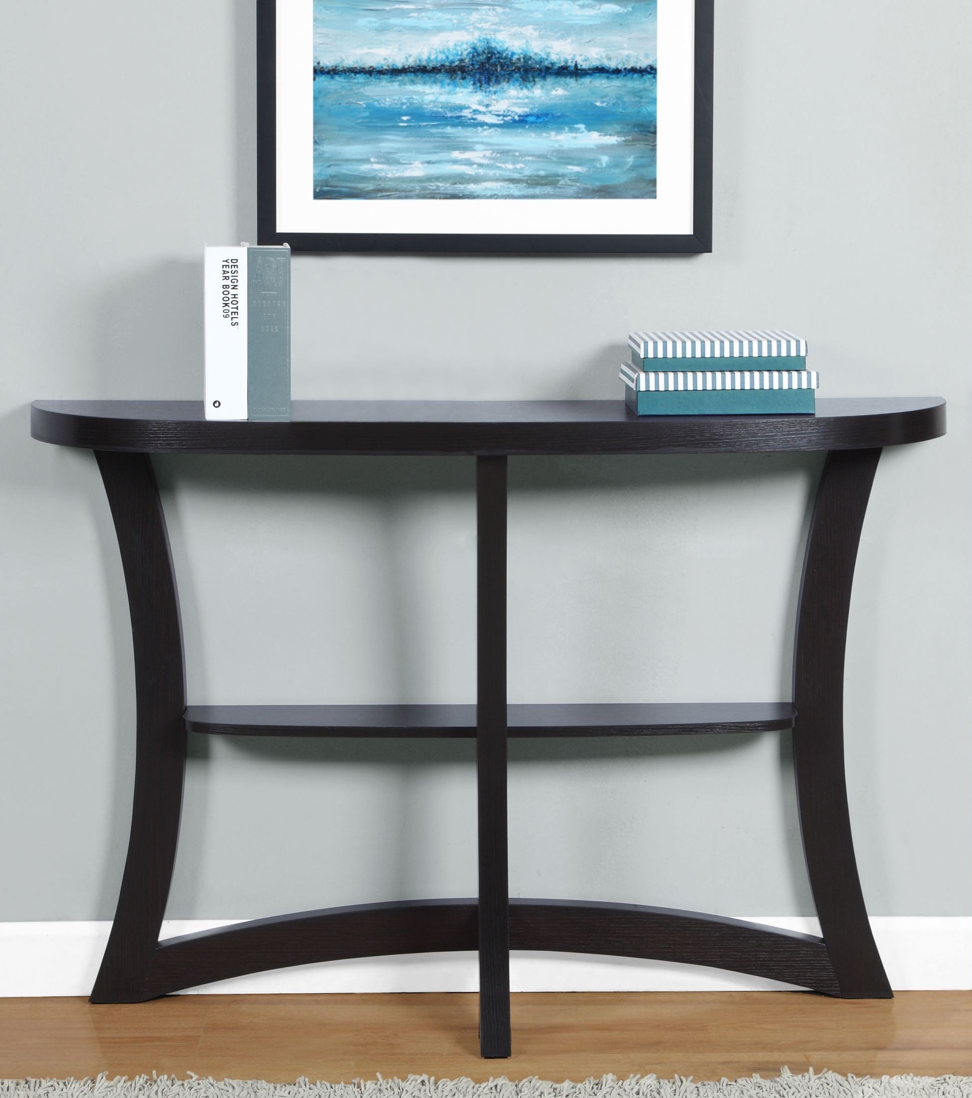 Cappuccino 47" Hall Accent Table from Monarch Coleman Furniture