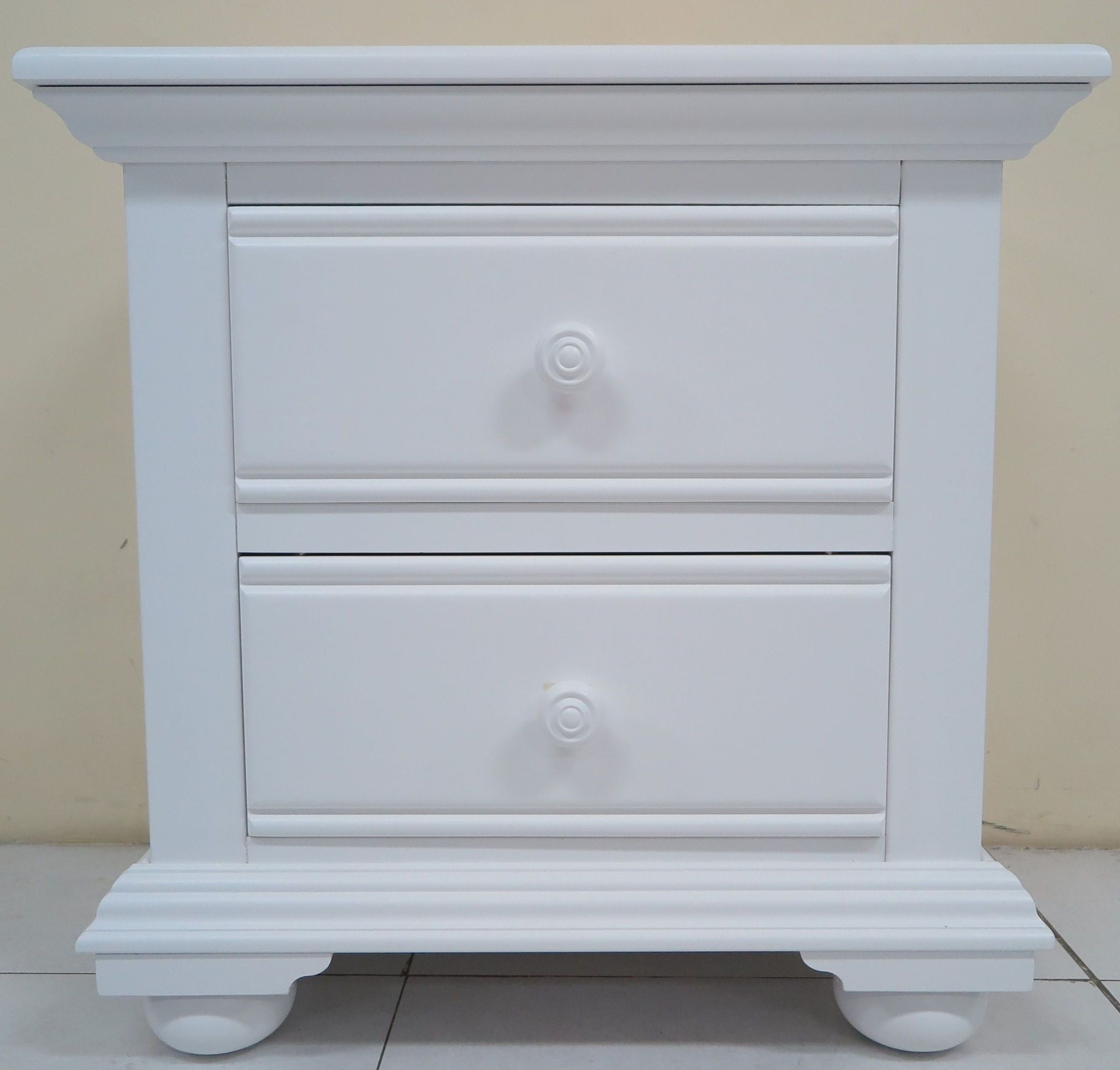 Cottage Traditions Eggshell White Drawer Nightstand from American