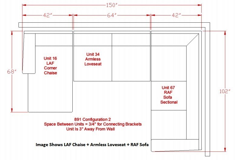 Justyna Teak LAF Sectional from Ashley (8910216) Coleman Furniture