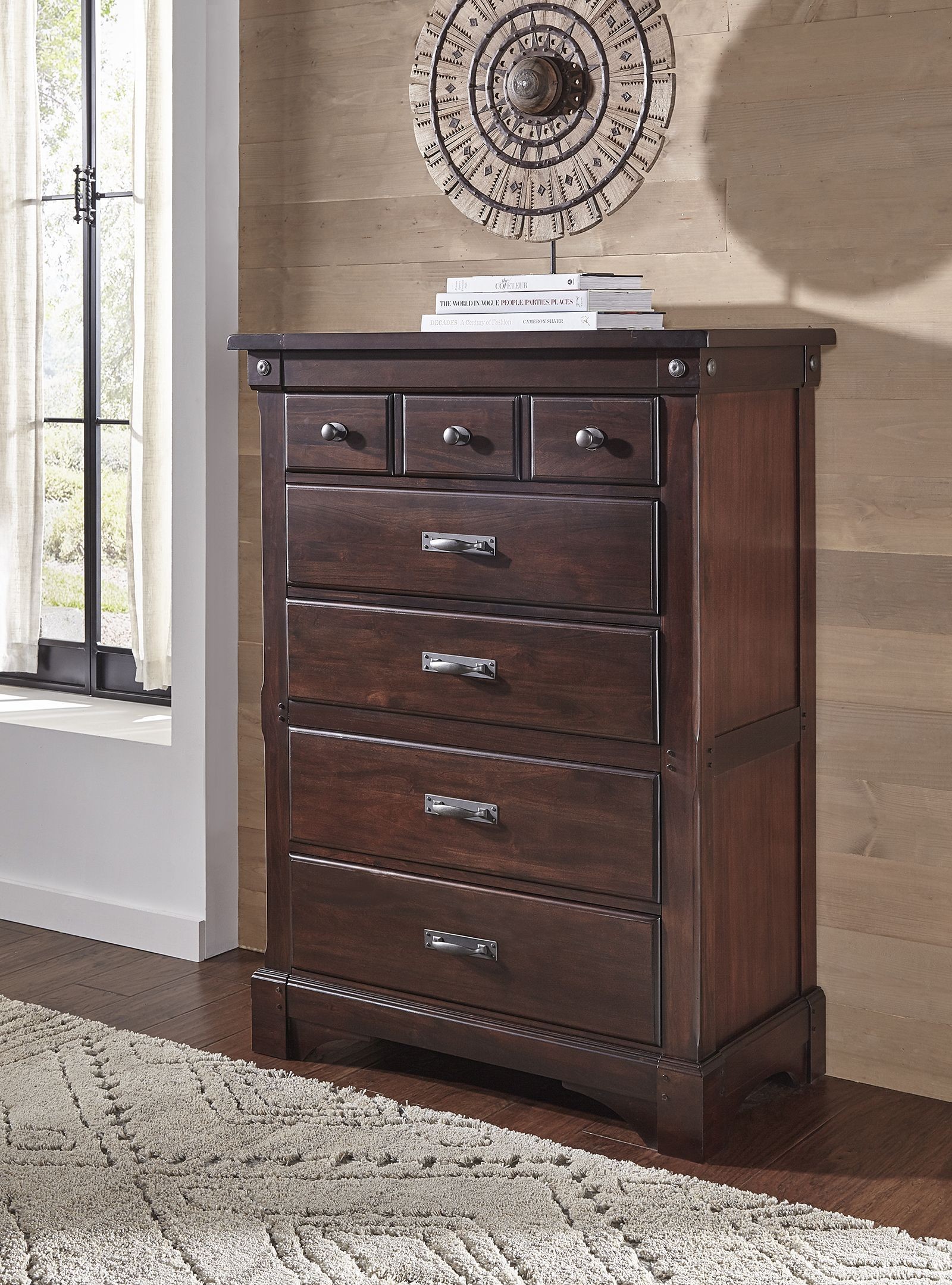 Kalispell Rustic Mahogany Chest from A-America | Coleman Furniture