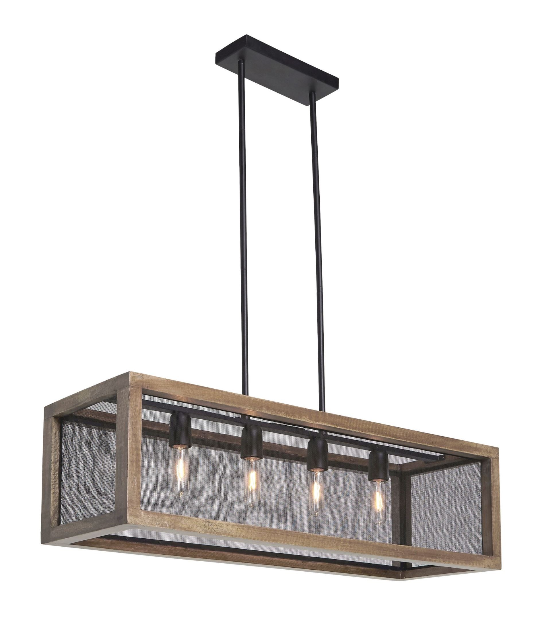 Jodene Brown and Black Wood Pendant Light from Ashley Coleman Furniture