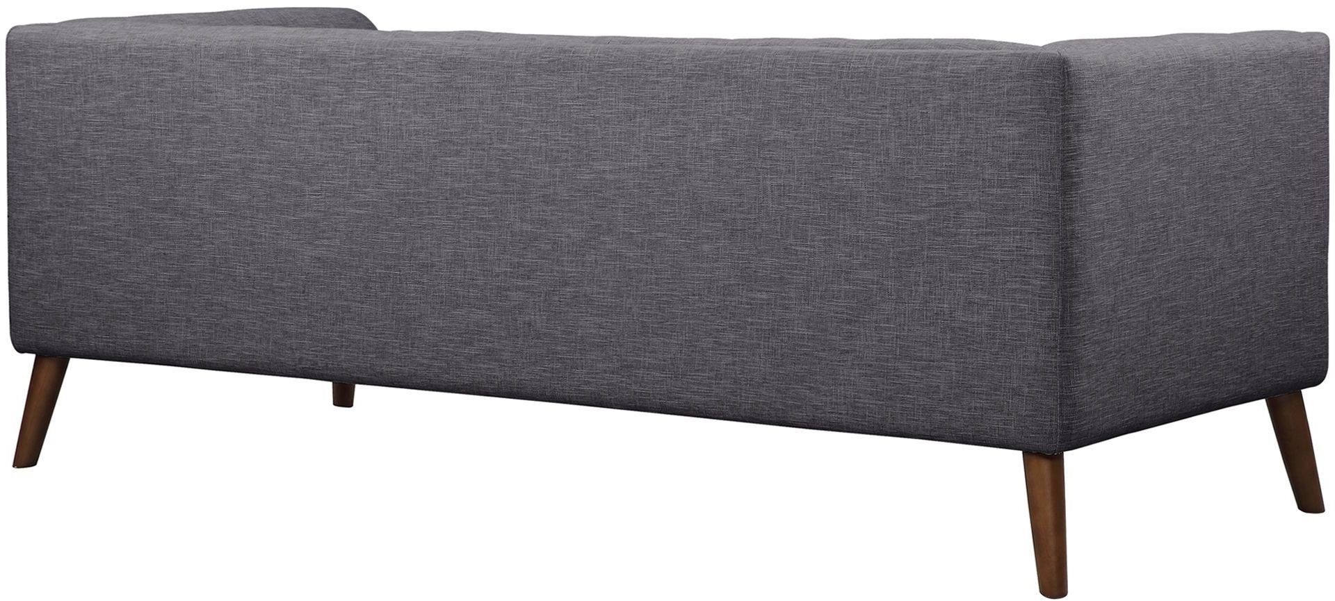 Hudson MidCentury Dark Gray Linen Button Tufted Sofa from Armen Living