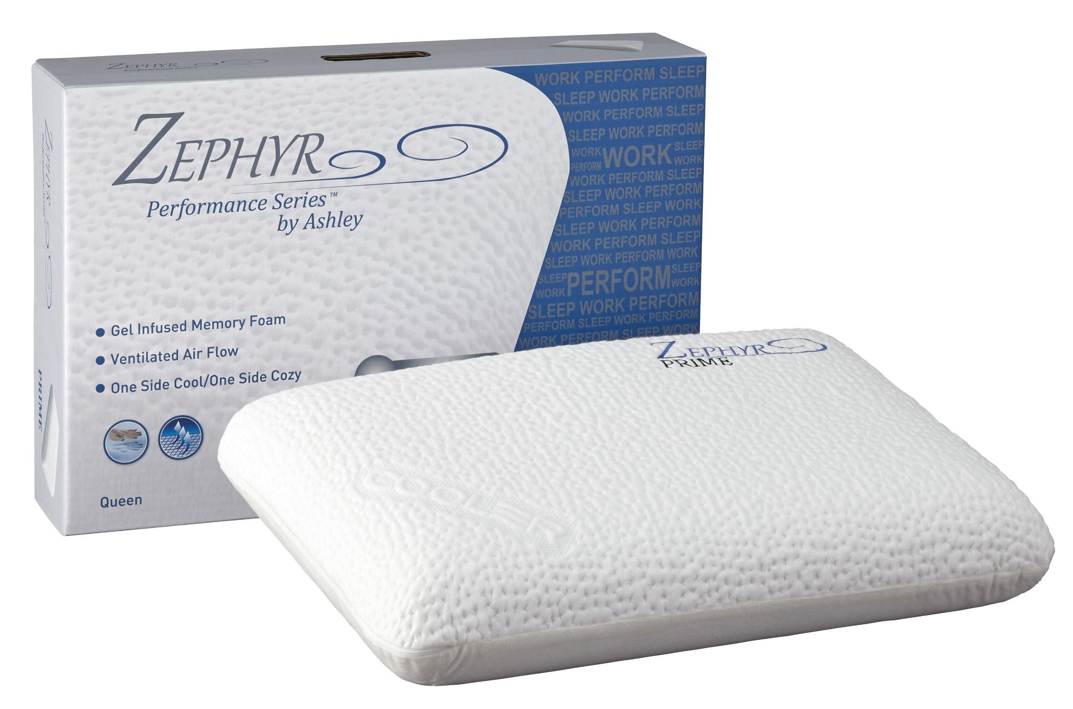Zephyr Prime White Gel Memory Foam Pillow Set of 4 from Ashley