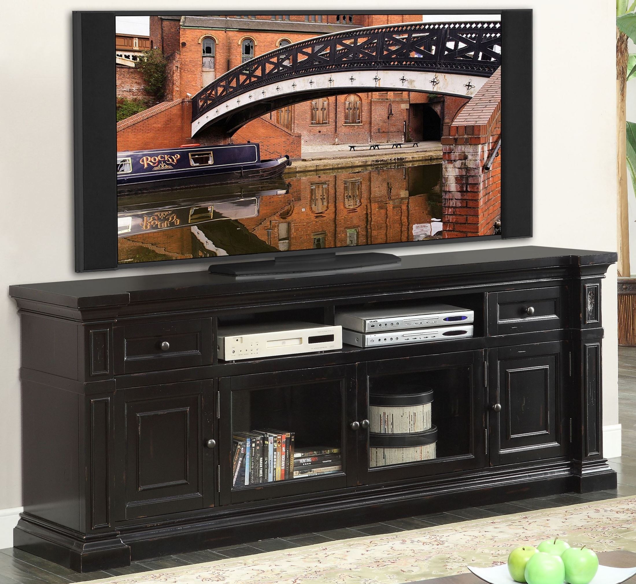 Manchester Rustic Black Entertainment Center from Legends (ZMAN1980