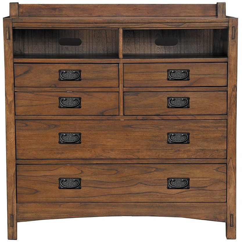 Mission Hill Medium Harvest Slat Panel Bedroom Set from A-America ...