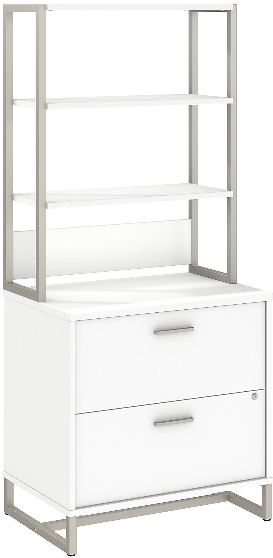 Method White Lateral File with Hutch from Kathy Ireland by Bush
