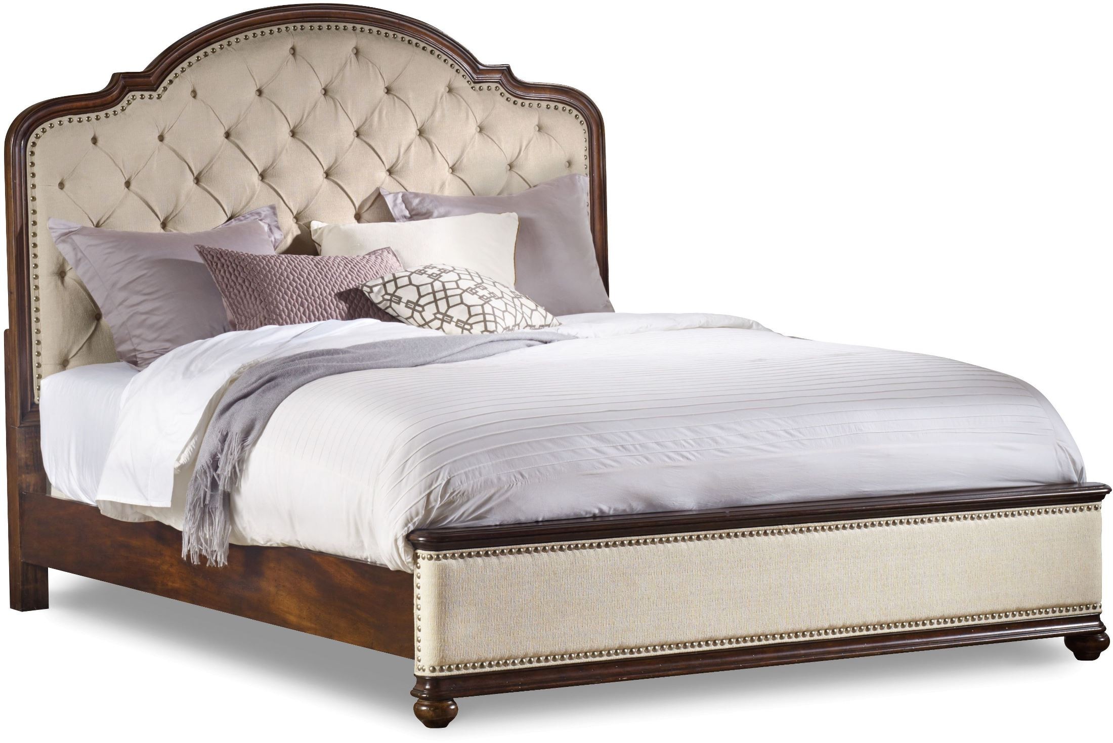 Leesburg Beige King Upholstered Panel Bed from Hooker Coleman Furniture