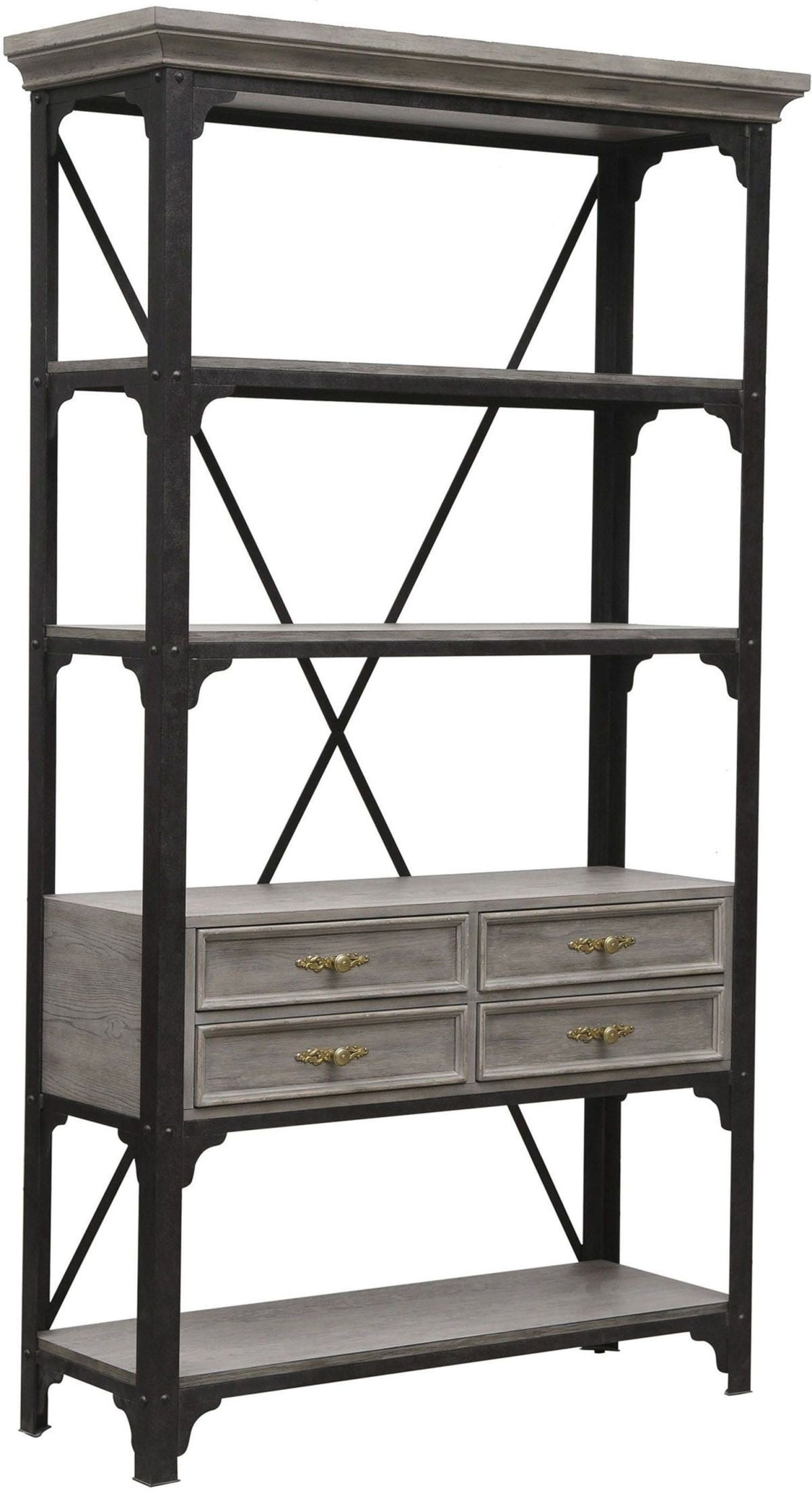 Simply Charming Warm Weathered Grey Bakers Rack from Pulaski Coleman
