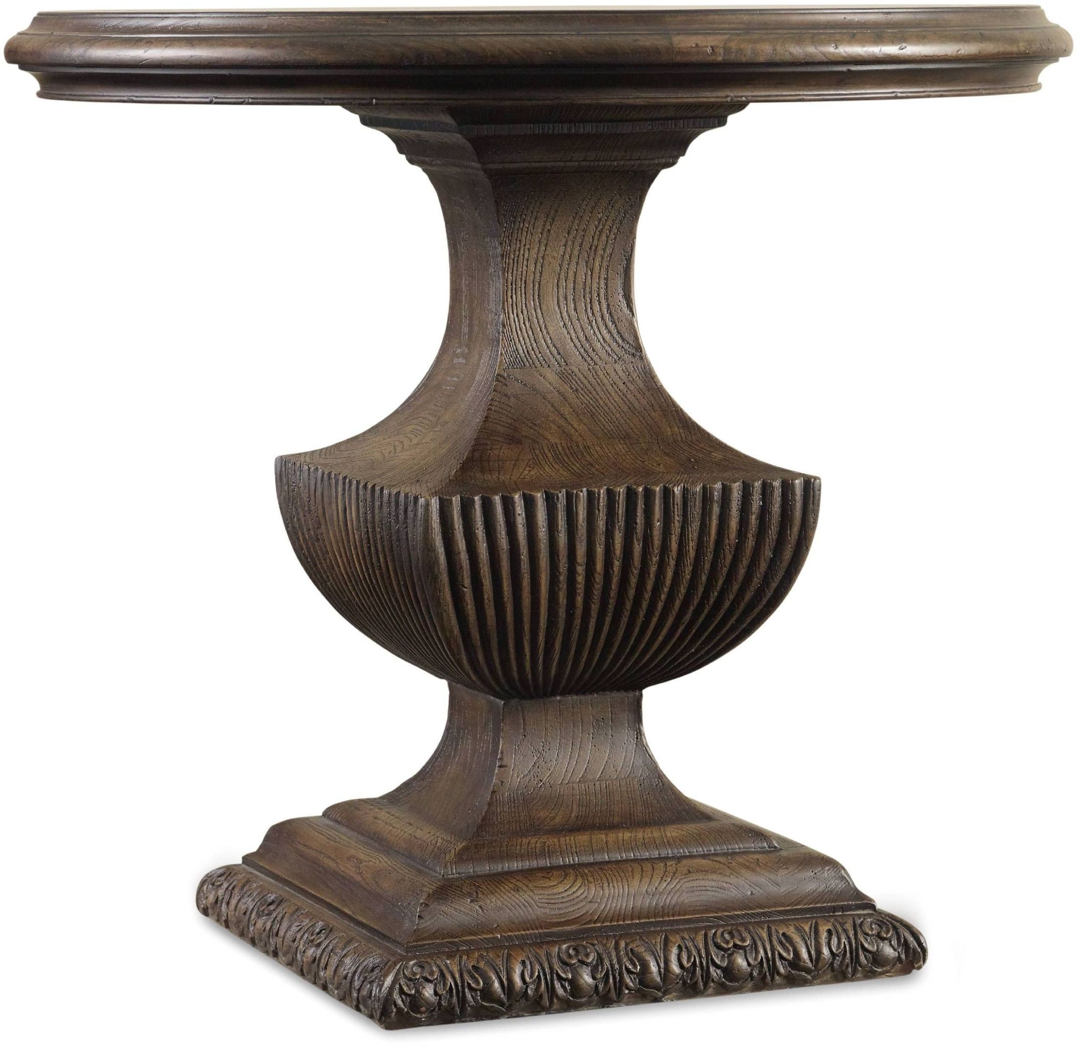 Rhapsody Brown Urn Pedestal Nightstand from Hooker | Coleman Furniture