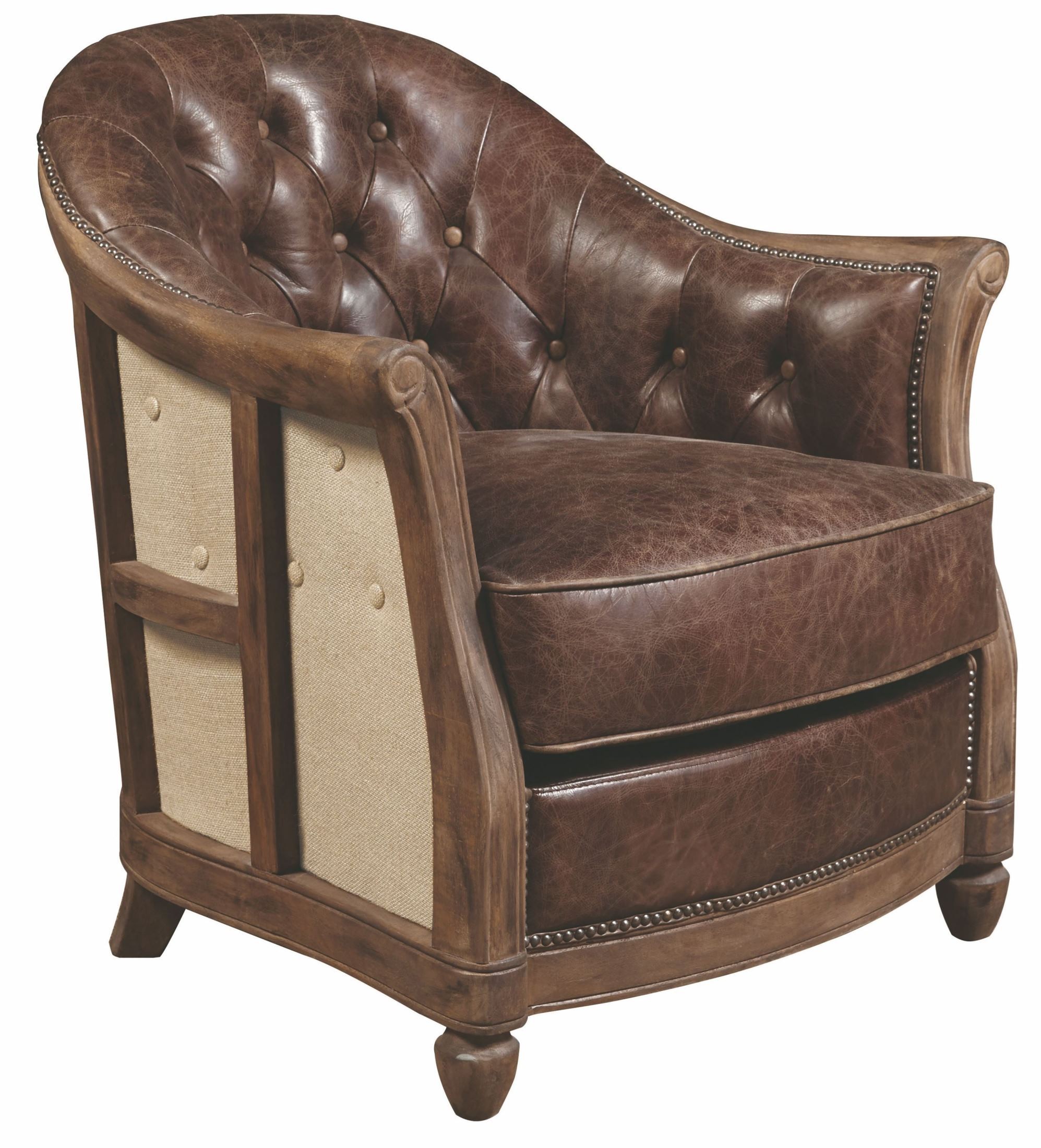 Andrew Brown Leather Accent Chair from Pulaski | Coleman Furniture