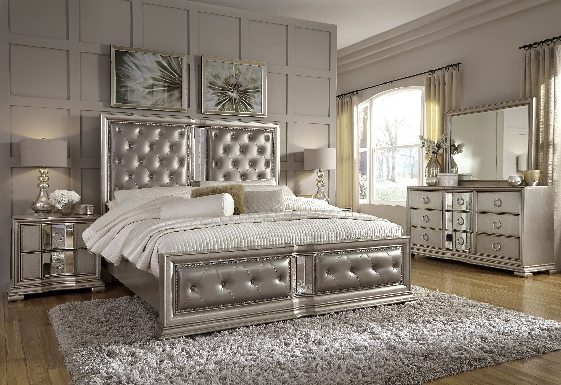 silver set bedroom furniture