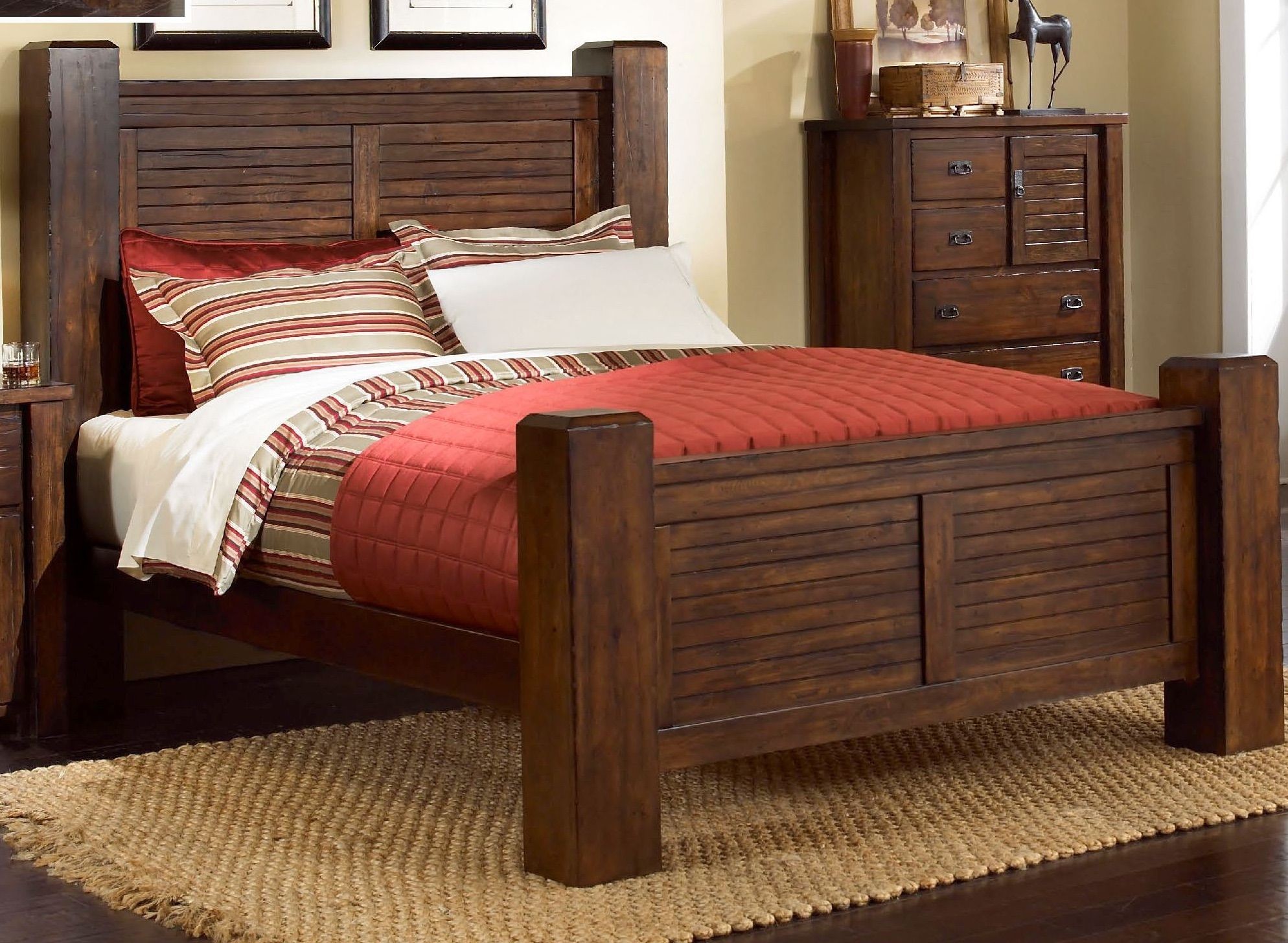Trestlewood Mesquite Pine Poster Bedroom Set from ...