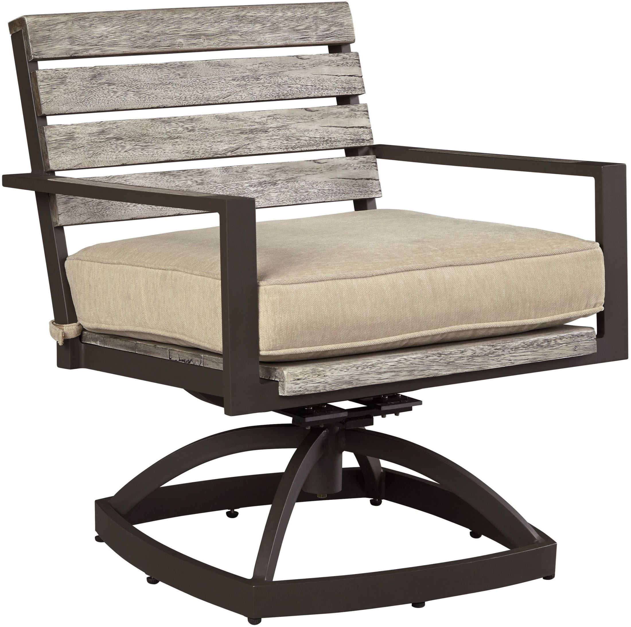 Peachstone Beige and Brown Outdoor Rectangular Dining Room Set from Ashley Coleman Furniture