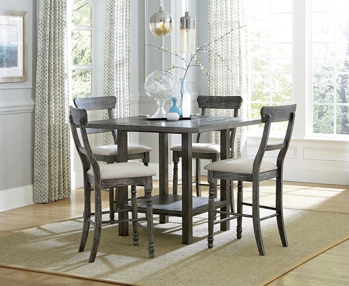 Muses Dove Gray Counter Height Dining Room Set from Progressive