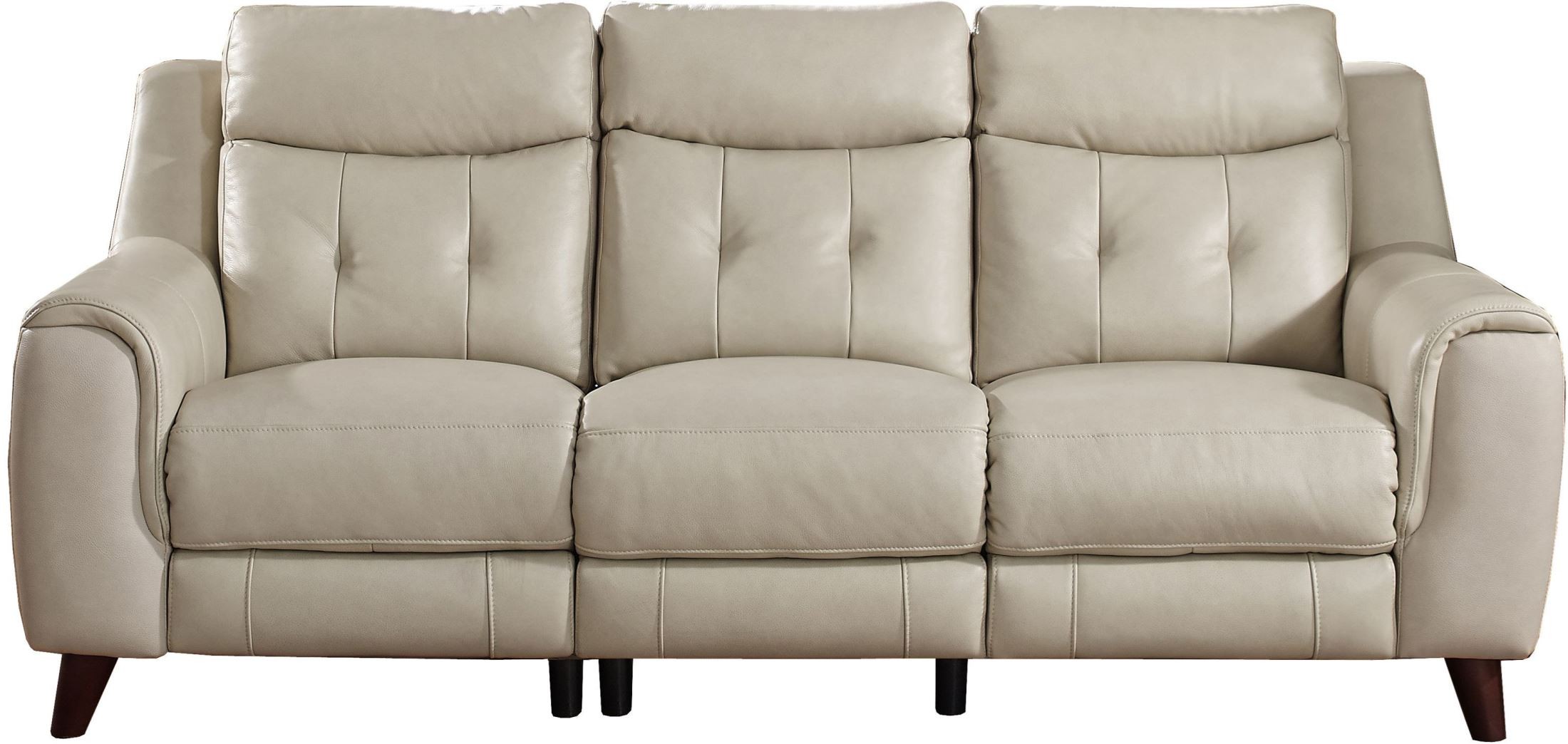 Paramount Cream Leather Power Reclining Living Room Set from Amax