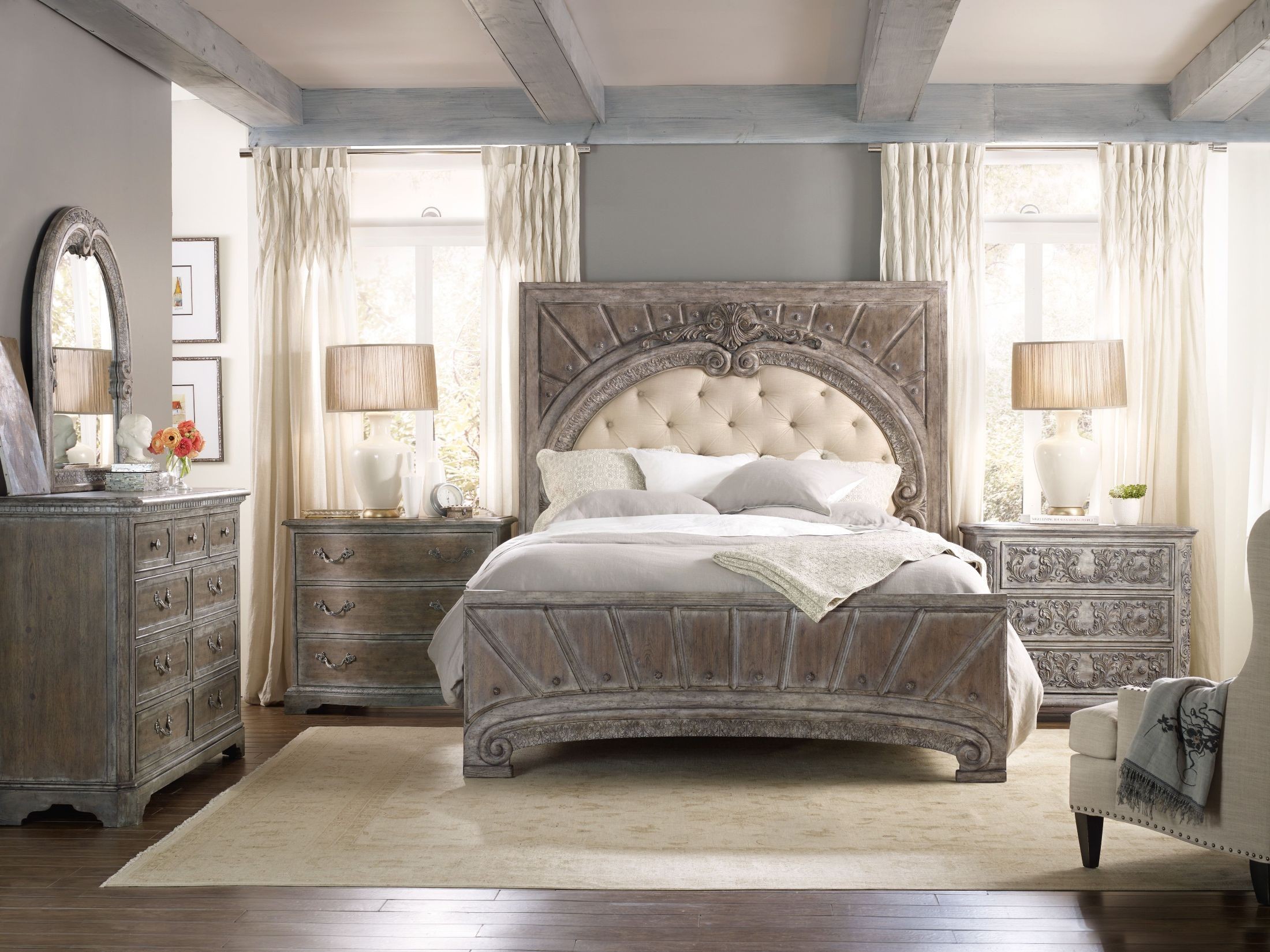 True Vintage White Bachelors Chest from Hooker Coleman Furniture