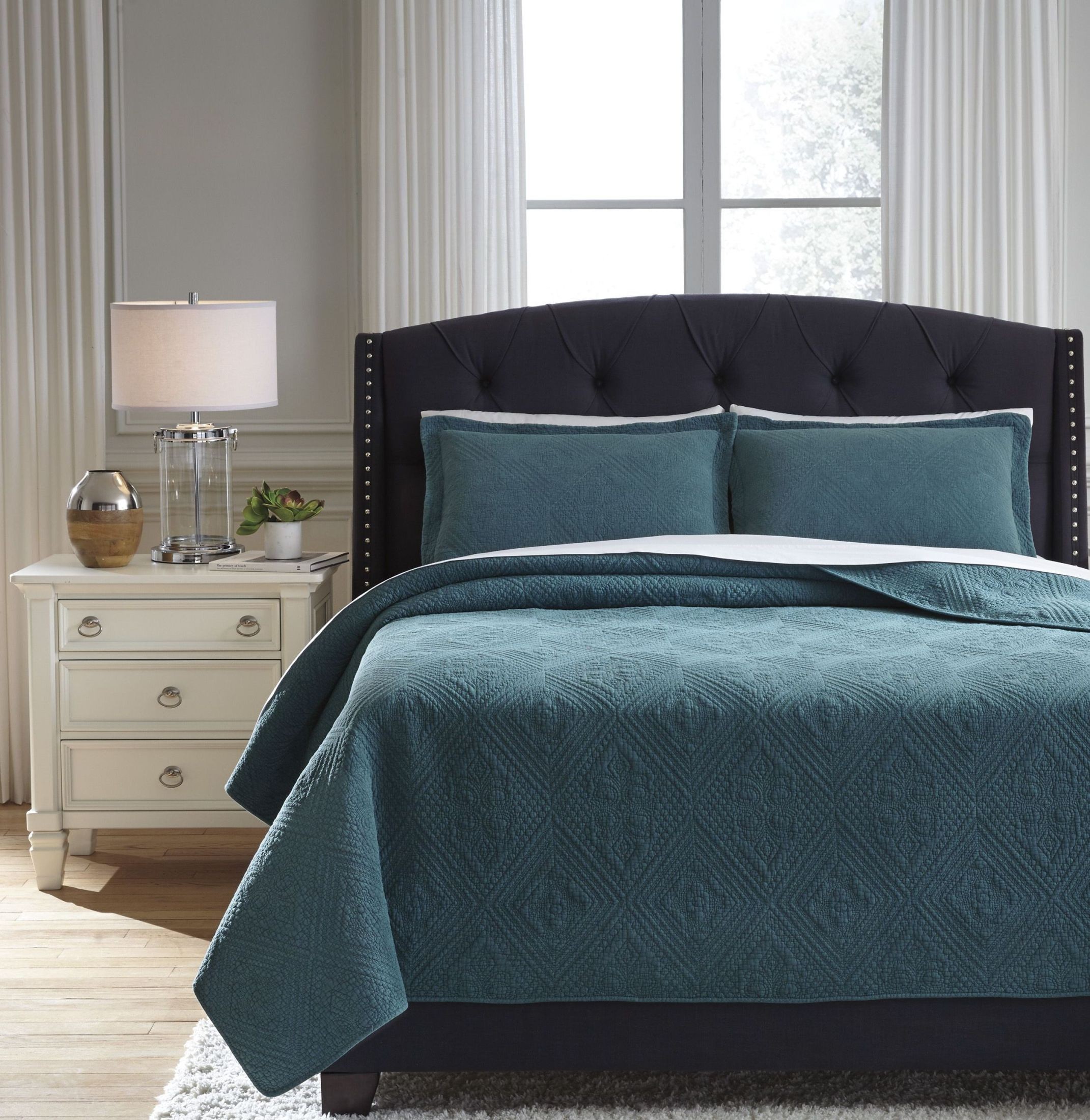 Teal King Quilt Set from Ashley Coleman Furniture