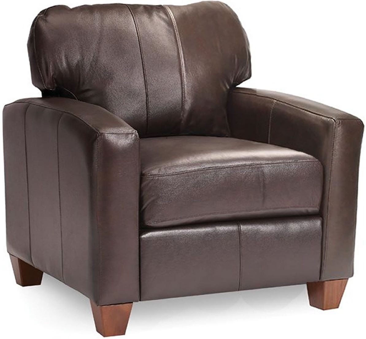 Riley Chocolate Leather Chair from Jennifer Furniture Coleman Furniture