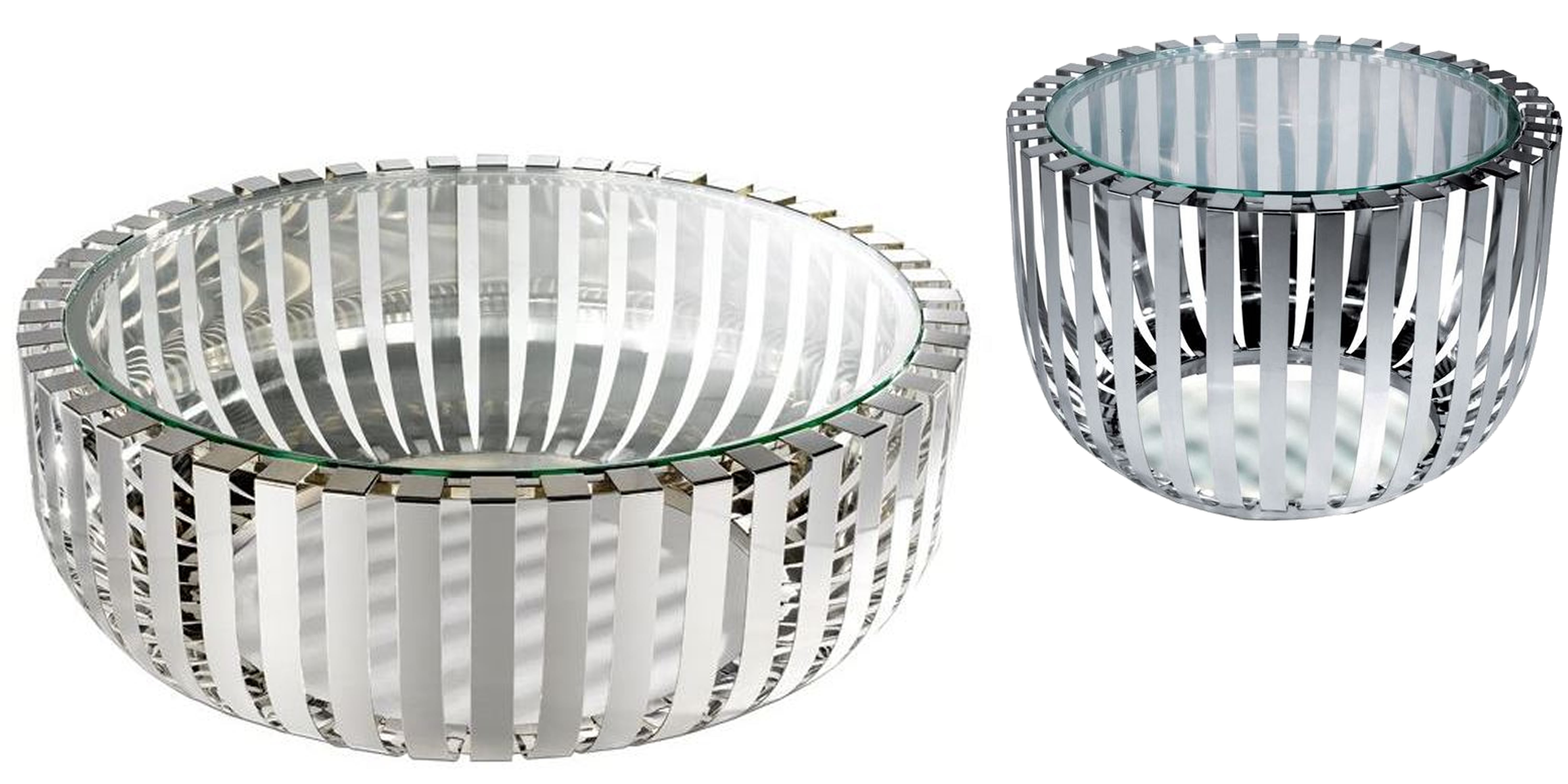 Roza Glass Top Occasional Table Set from Bellini Modern Living (ROZA