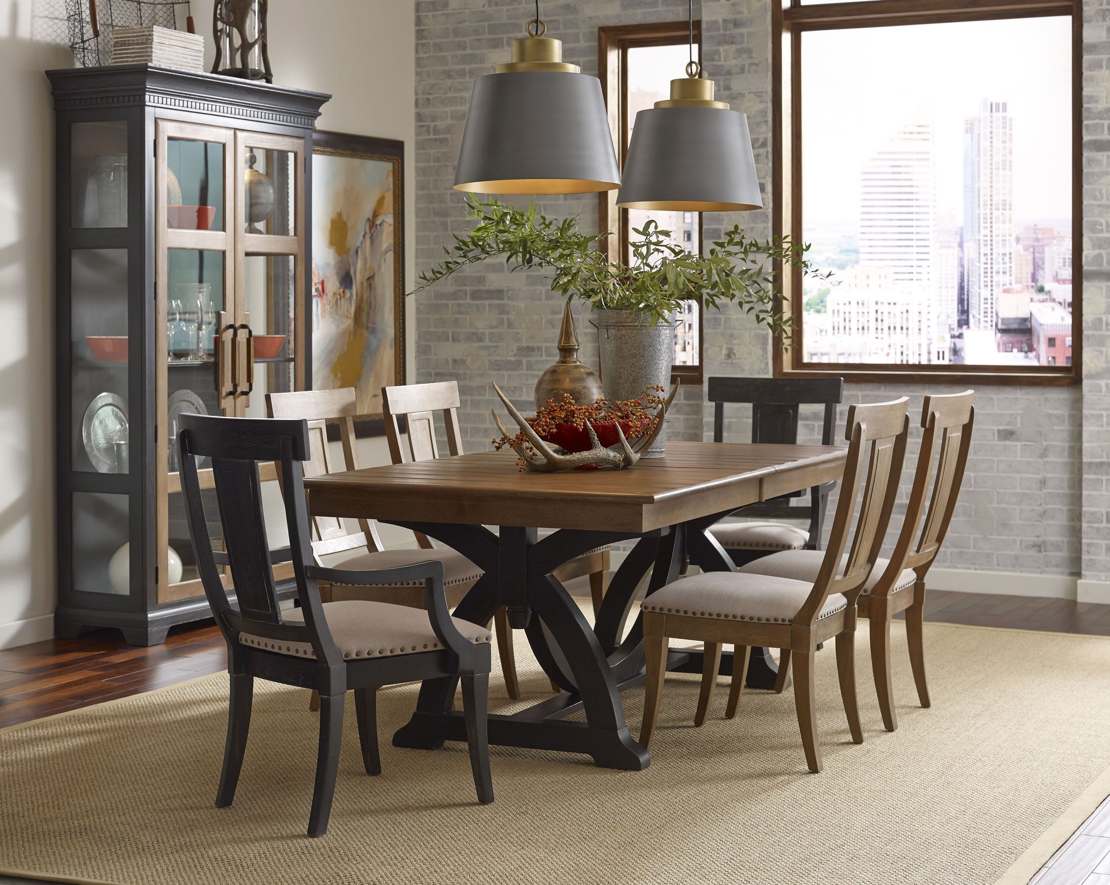 trestle dining room table sets