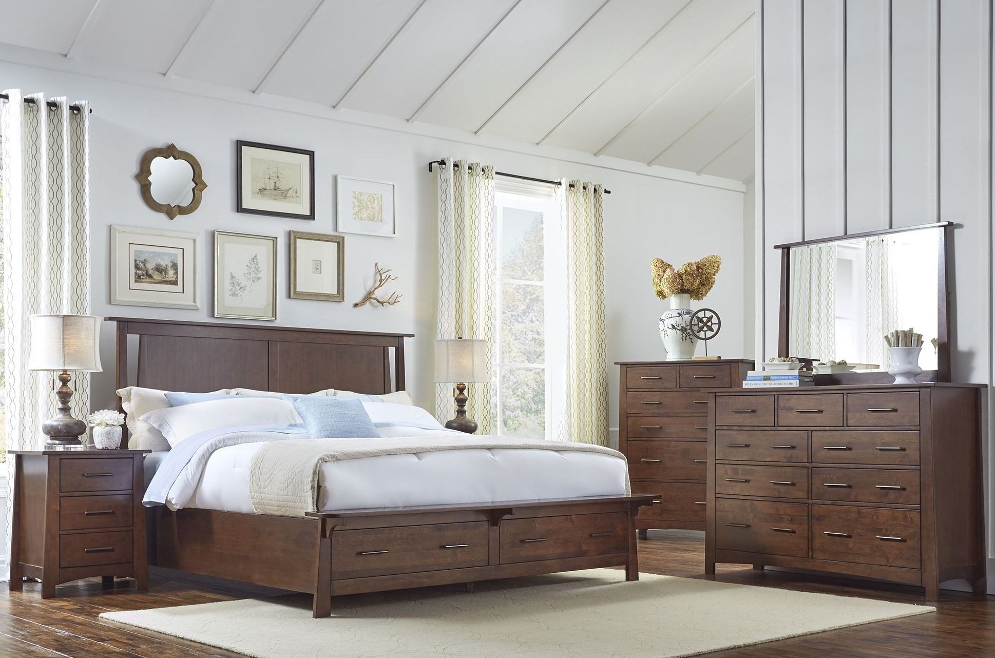 Sodo Dark Sumatra Storage Platform Bedroom Set from AAmerica Coleman