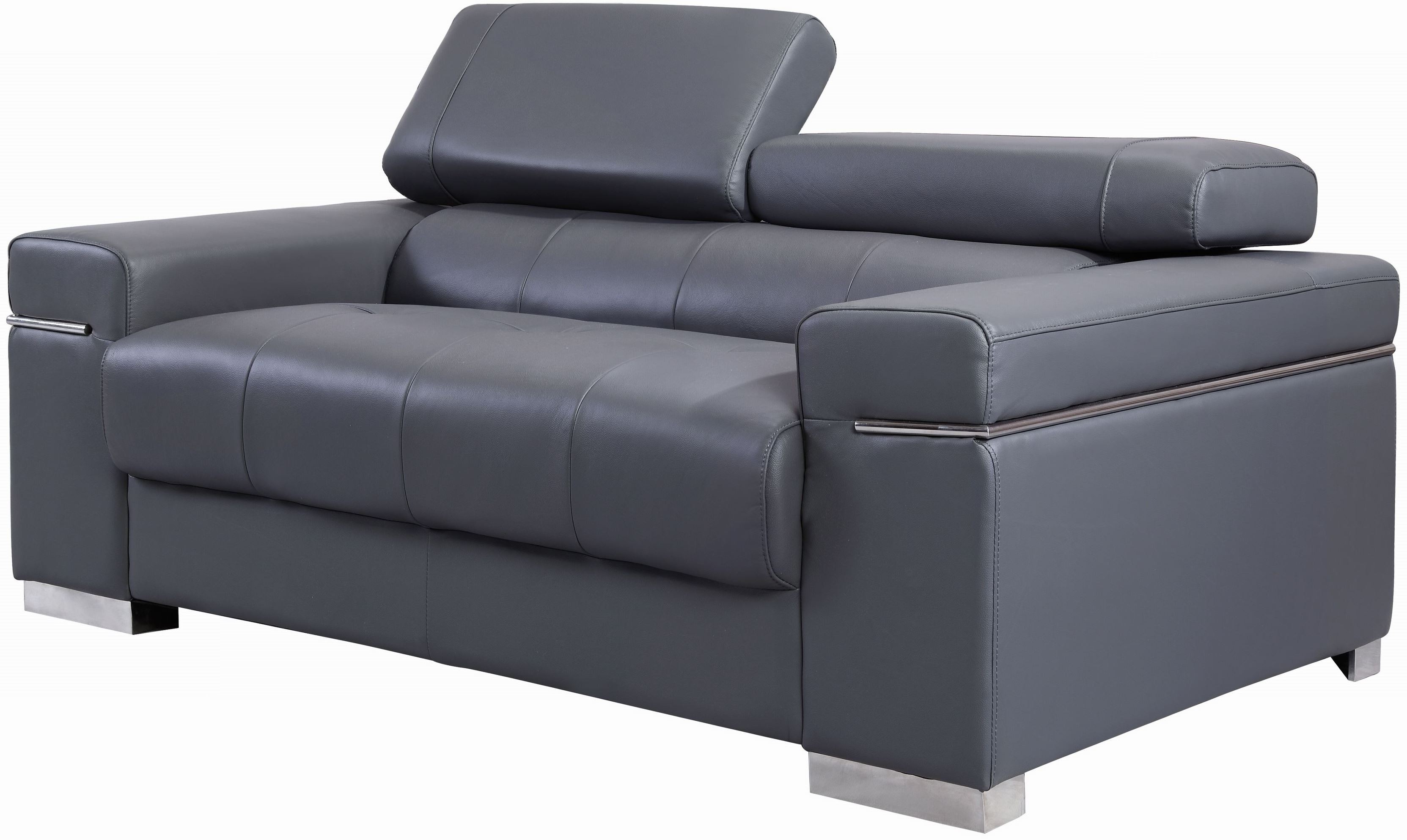 Soho Grey Leather Living Room Set from J&M (176551113-S-GR) | Coleman
