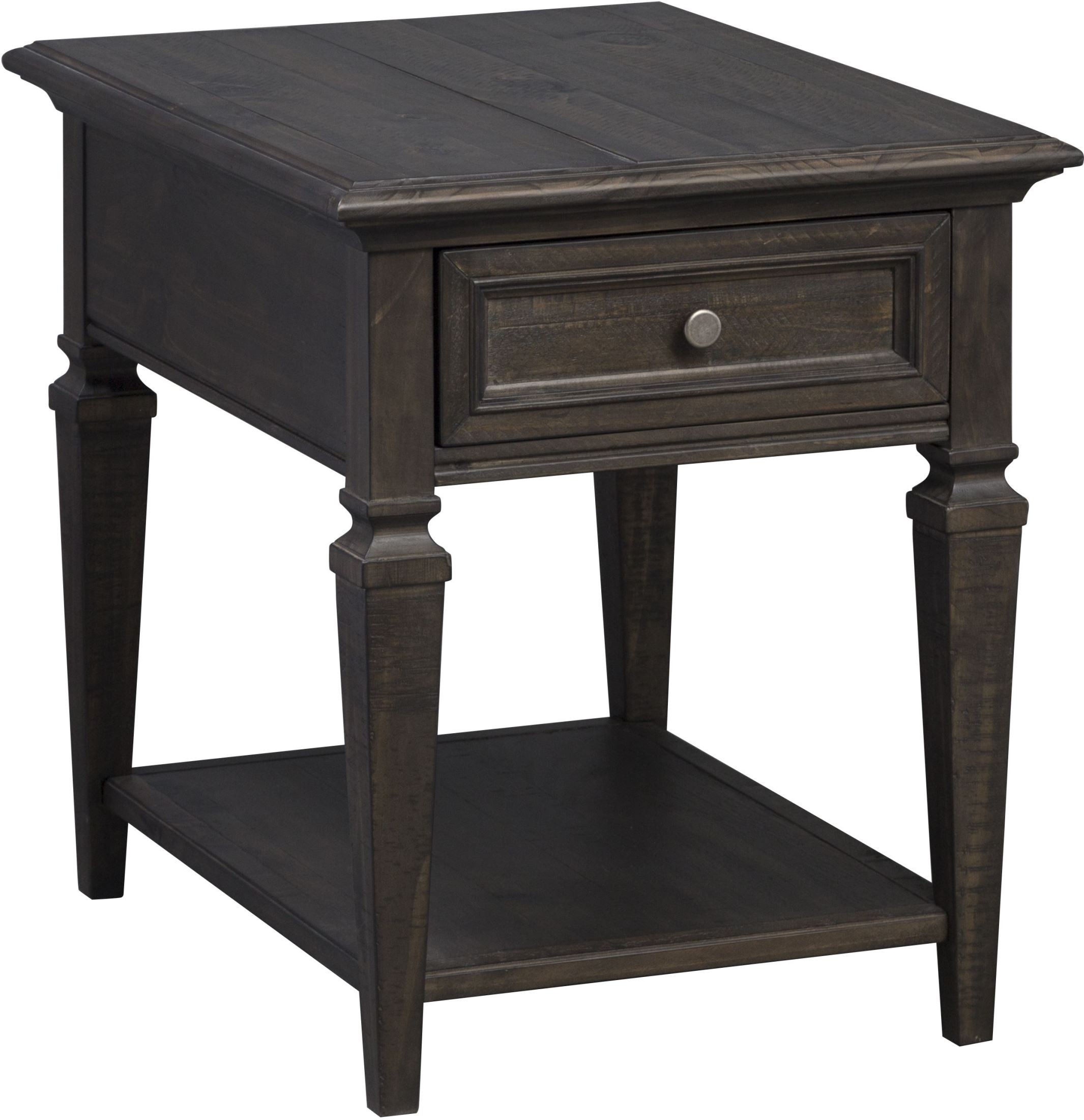 Calistoga Weathered charcoal Rectangular End Table from Magnussen Home