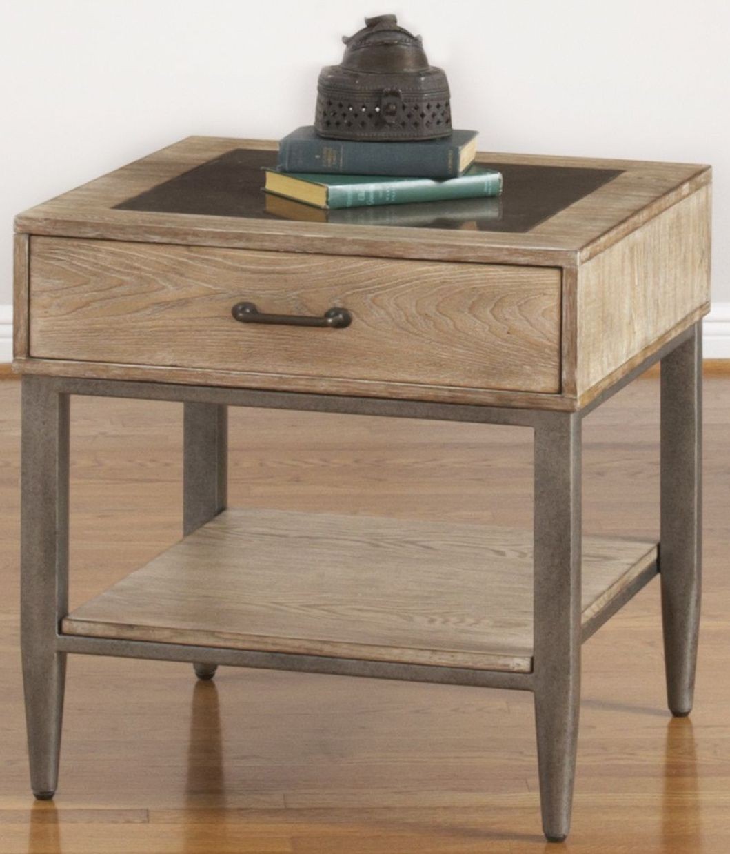 River Loft Rustic Oak and Gray Square End Table from Largo Coleman