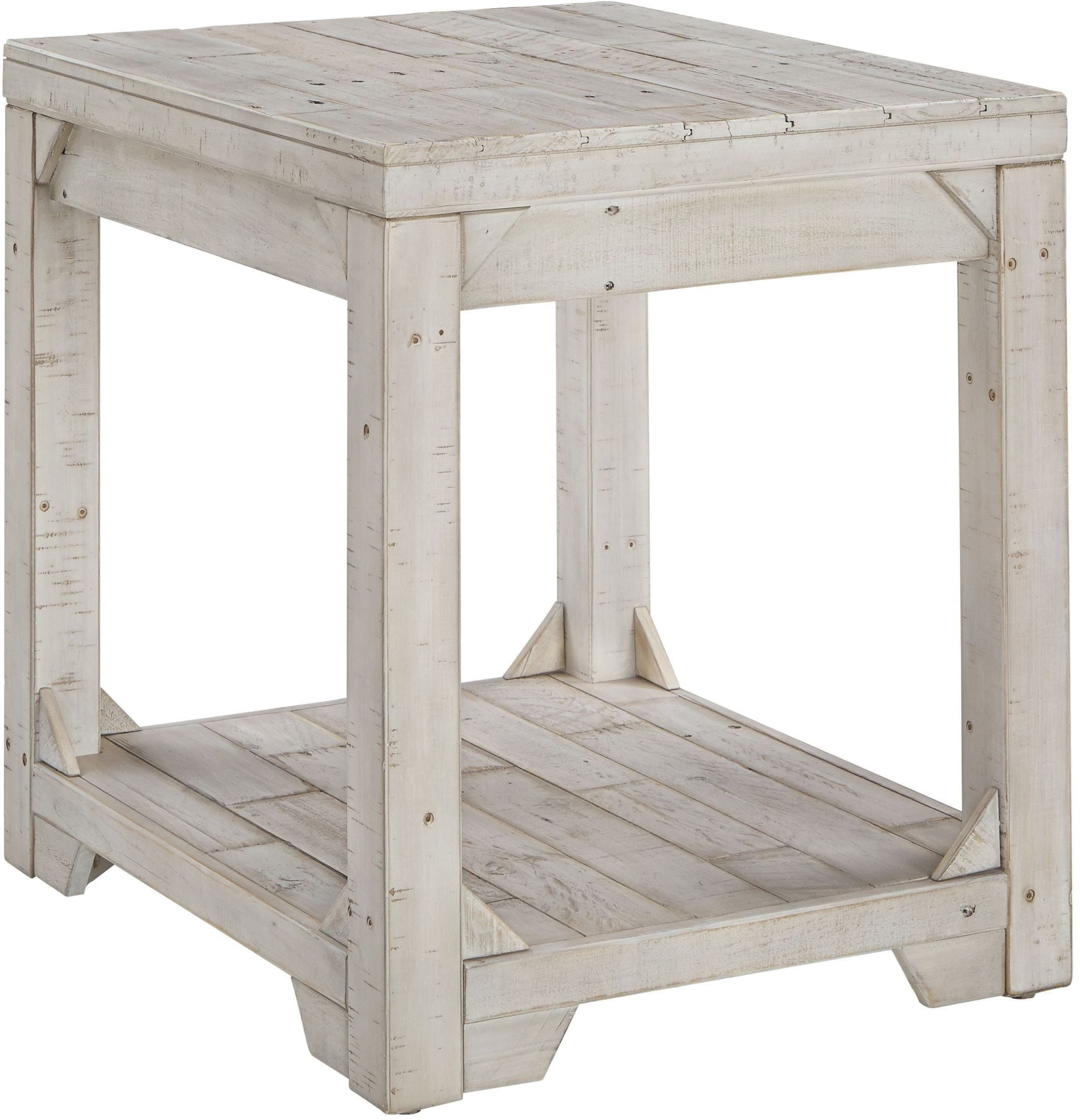 Fregine White Wash Rectangular End Table from Ashley Coleman Furniture